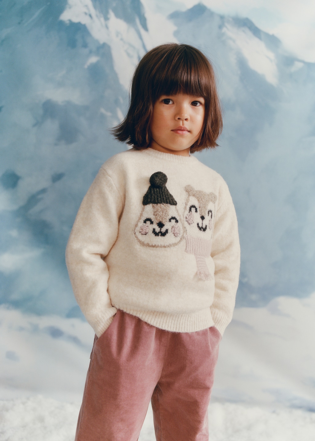 Knit embroidered sweater