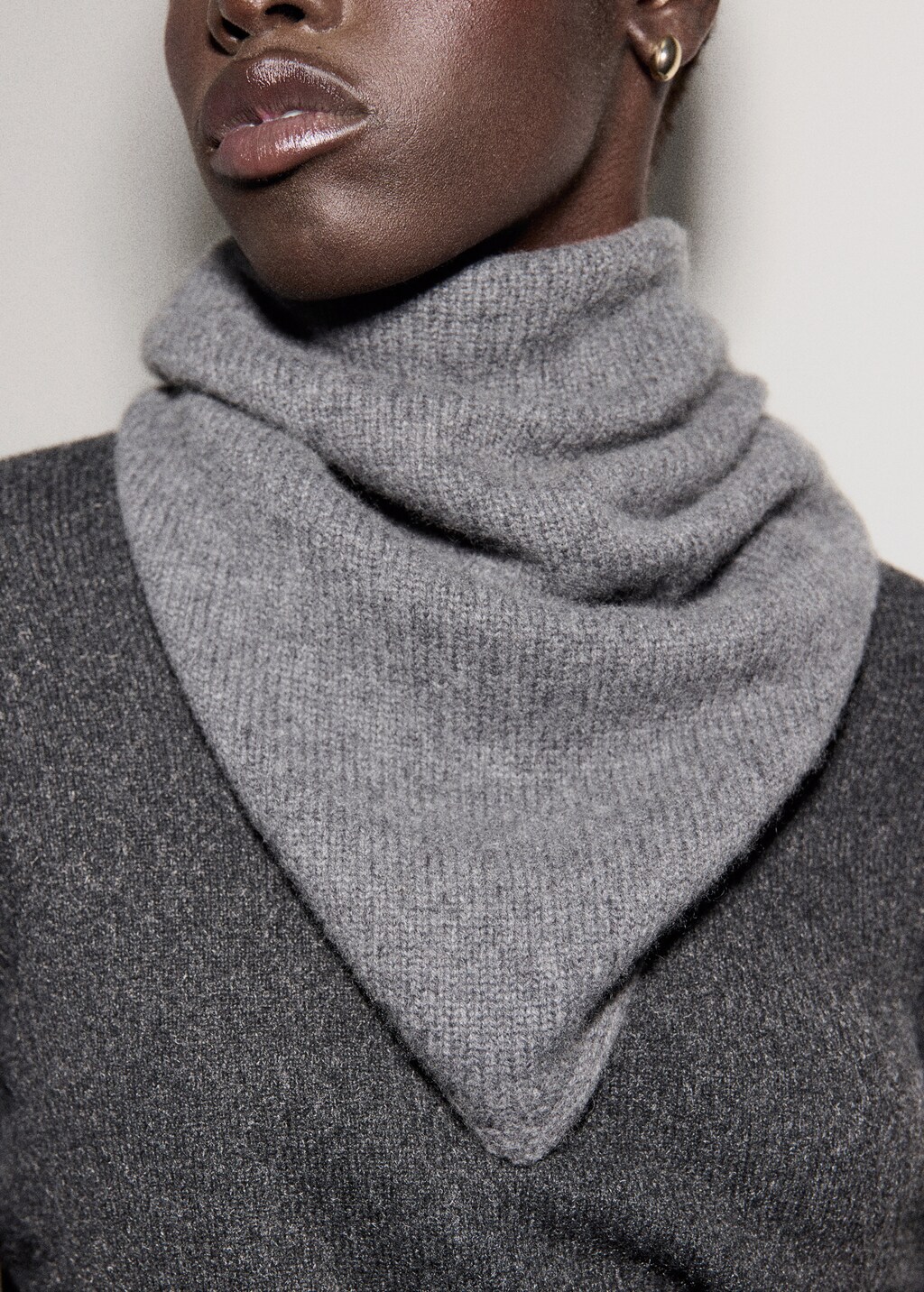 Ribbed turtleneck sweater