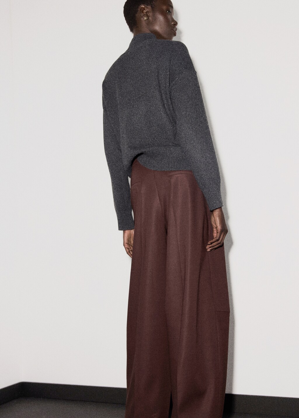 Ribbed turtleneck sweater