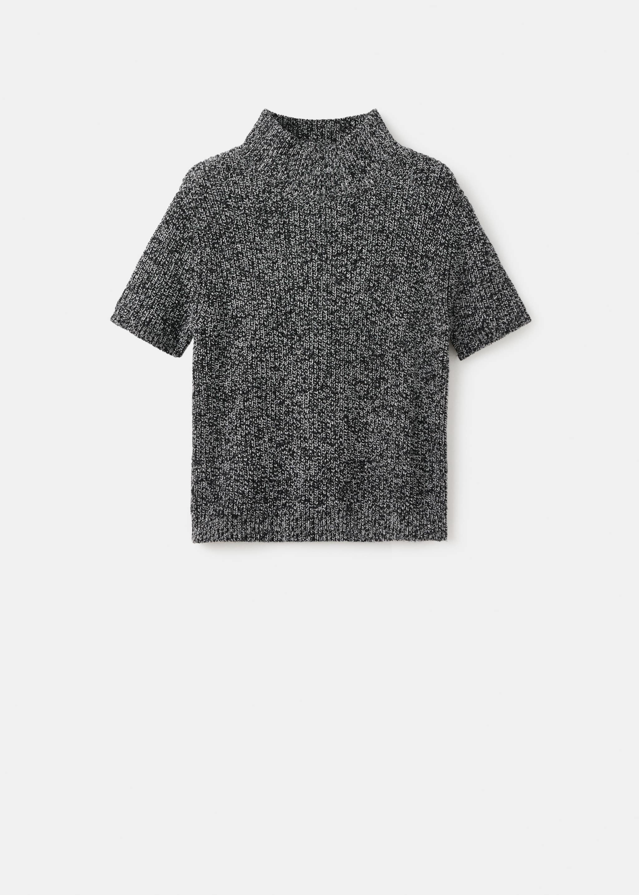 Marbled perkins-neck sweater - Article without model, Black. Ref: 17007815-01.