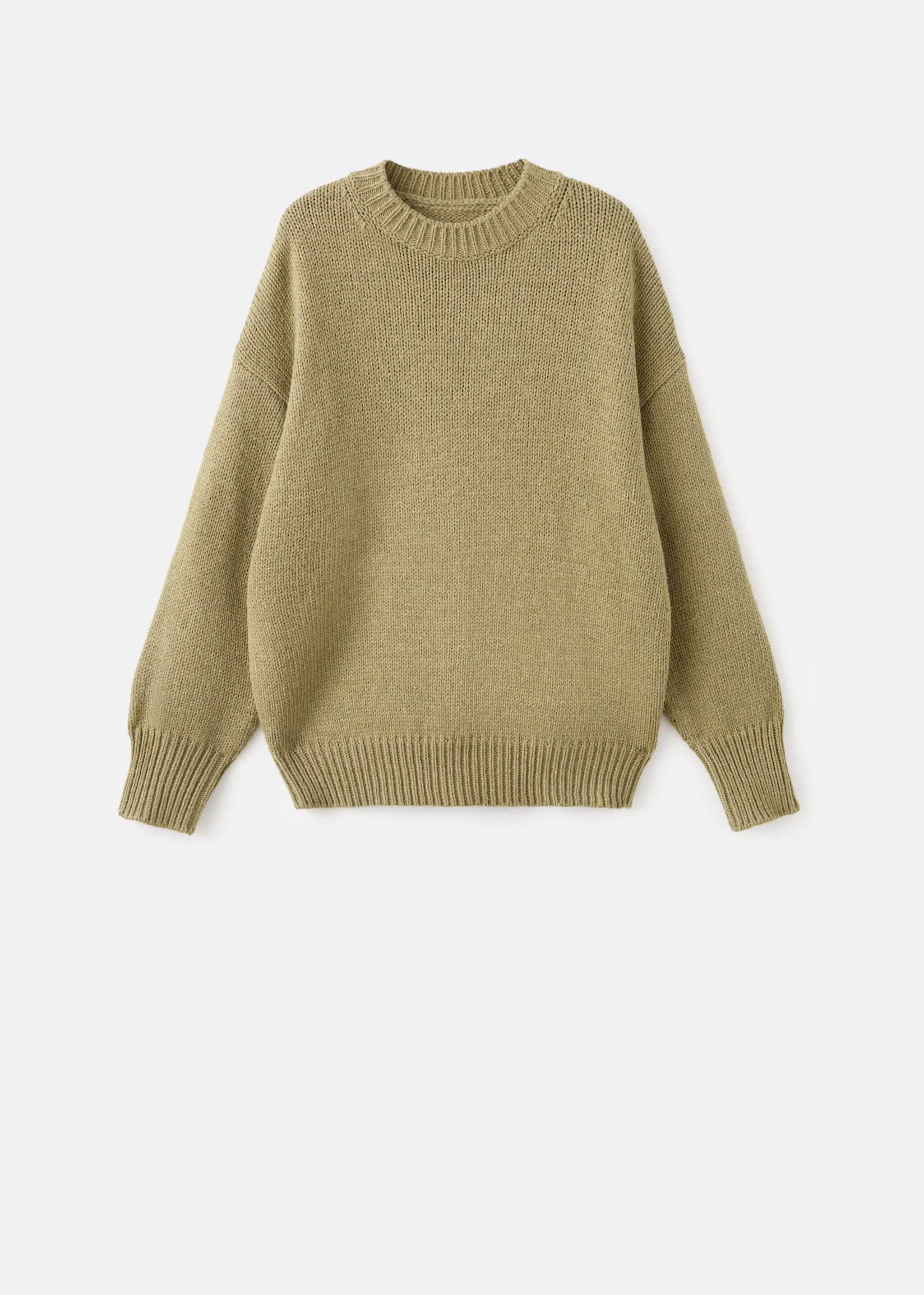 Oversized chunky-knit sweater - Article without model, Olive Green. Ref: 17007826-01.