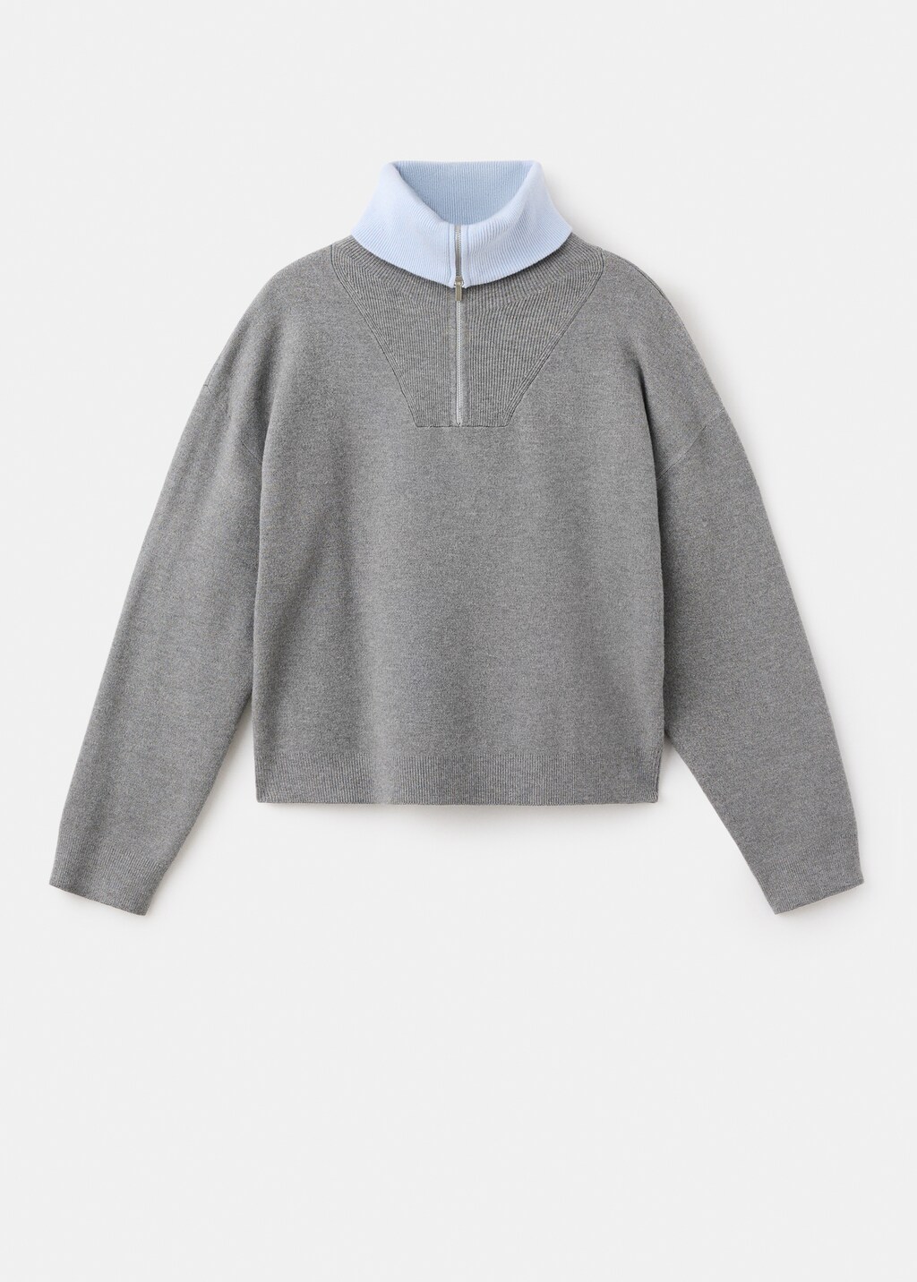 Turtleneck sweater with zip