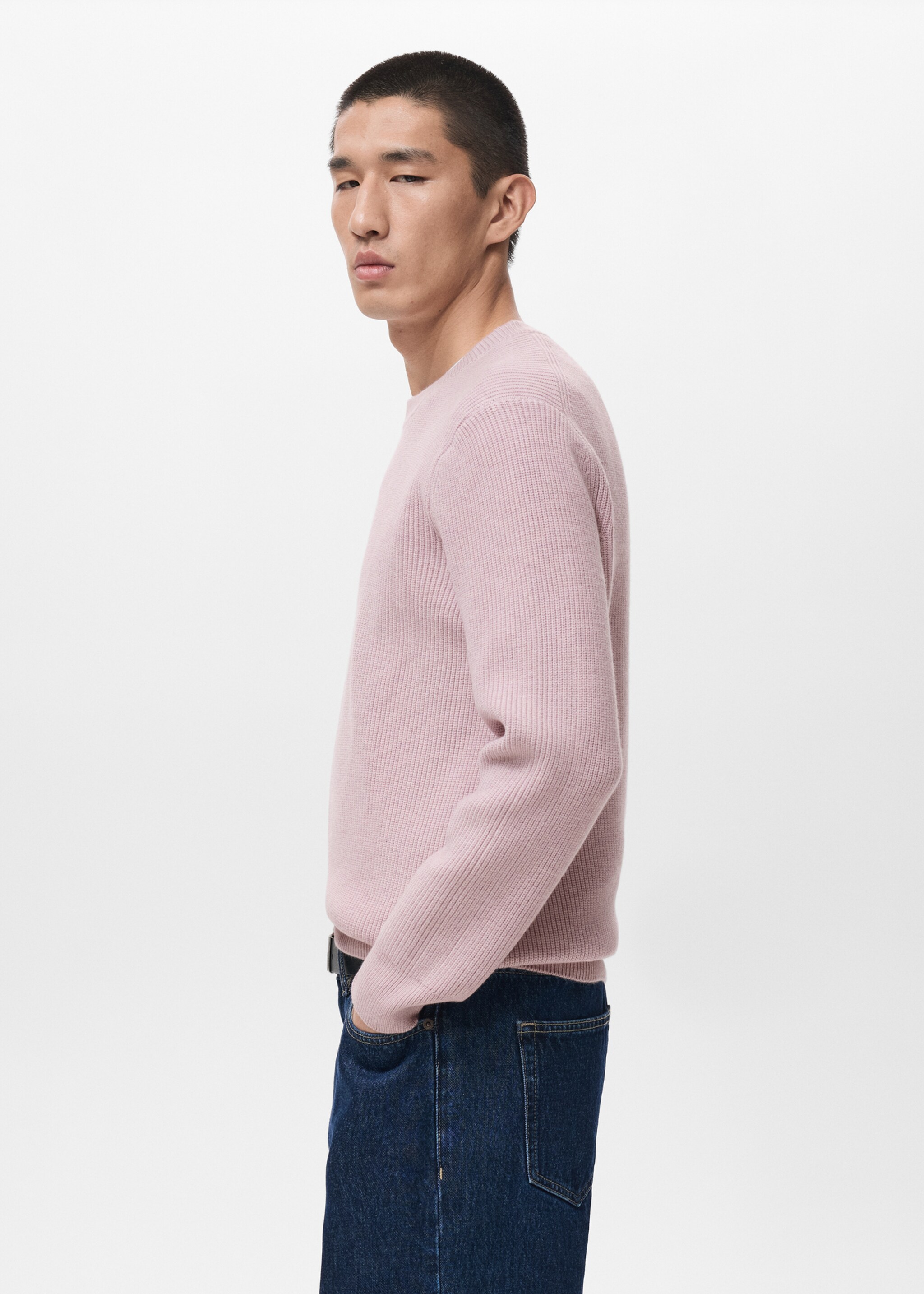 Jersey punto canalé - Detalle del artículo 2, Rosa. Ref: 17007900-01.