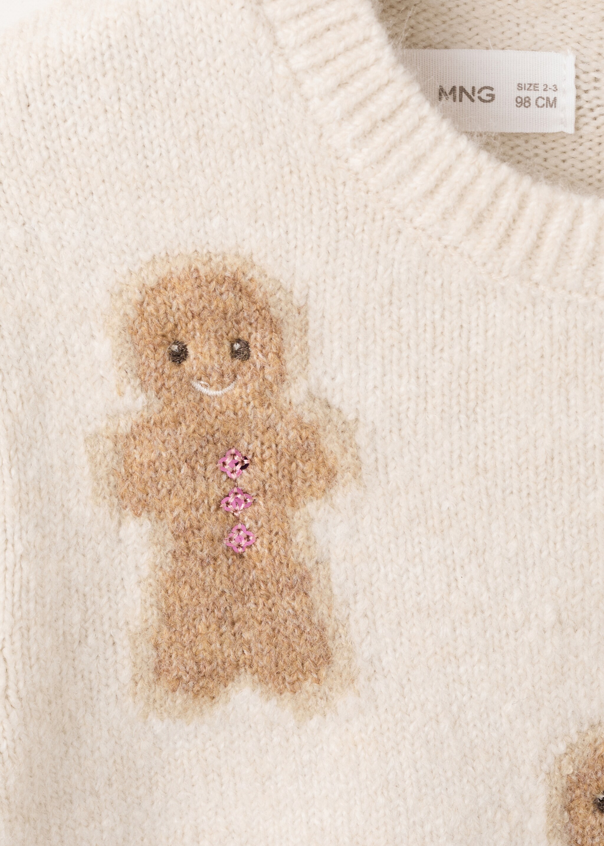 Yılbaşı desenli triko kazak - Ürün detayı 8, Bej. Ref: 17009113-01.