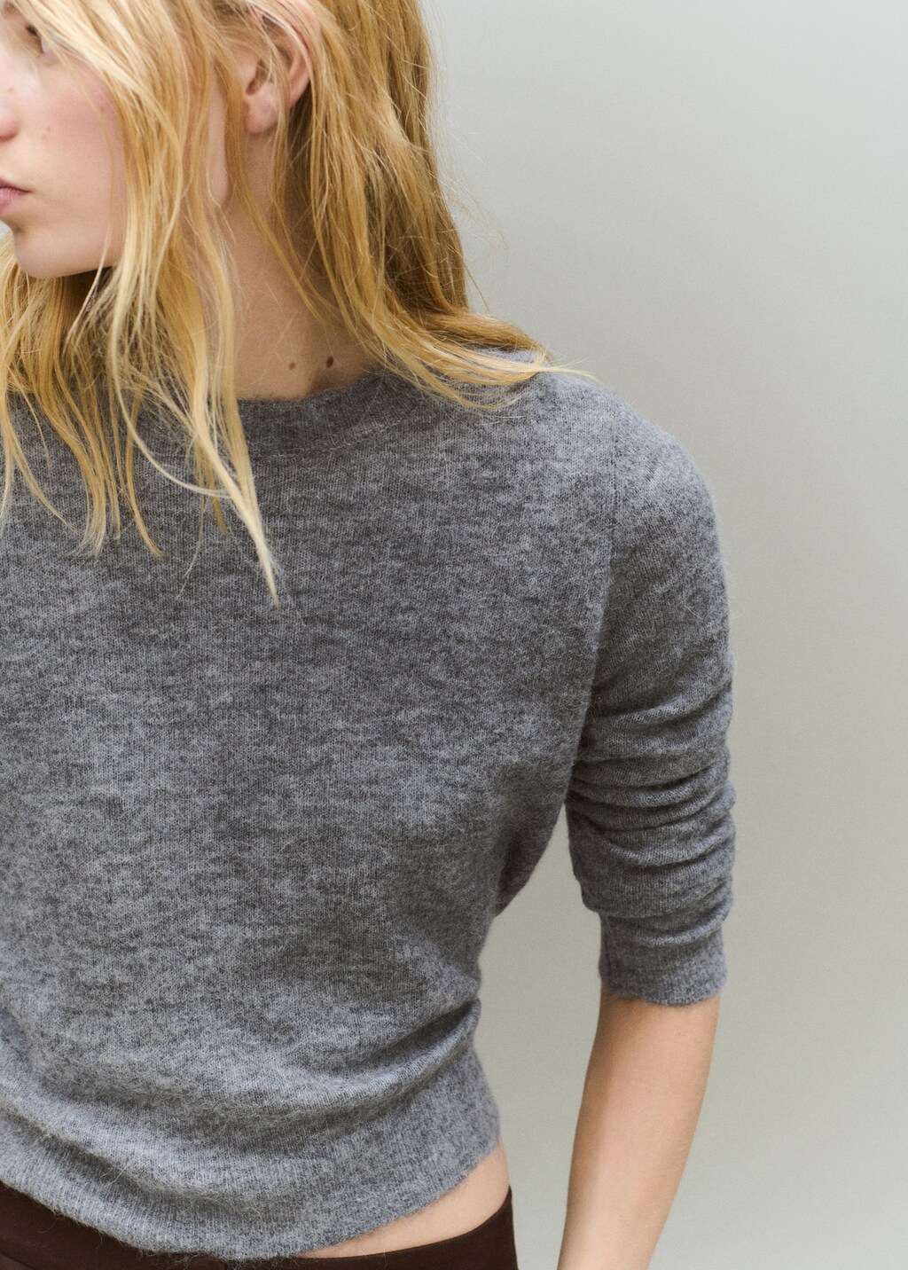 Knitted wool blend sweater