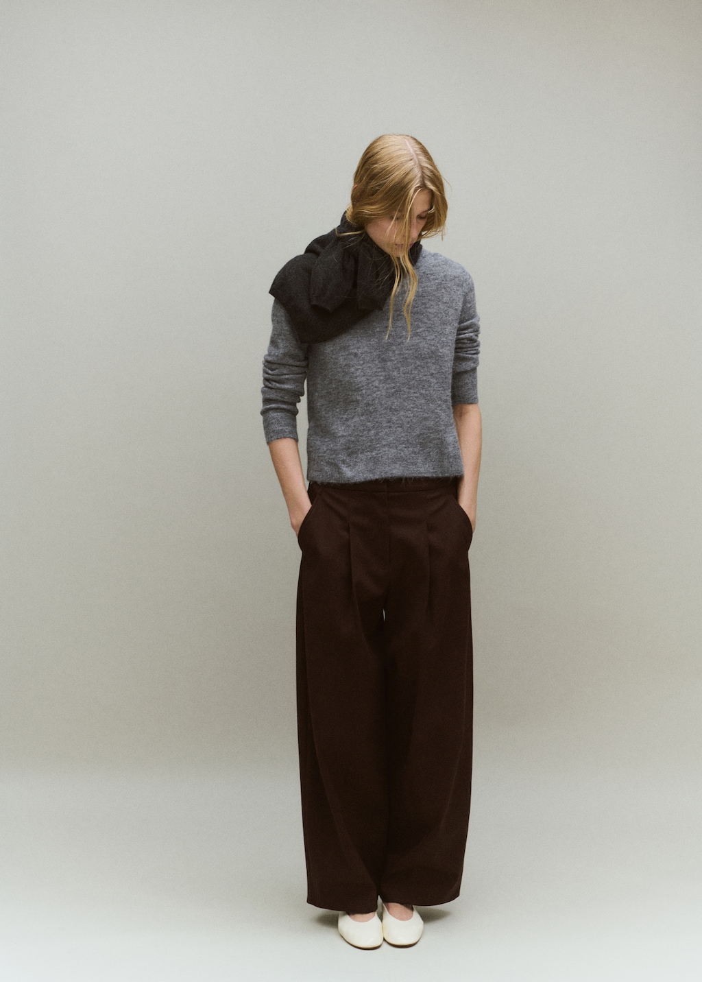 Knitted wool blend sweater