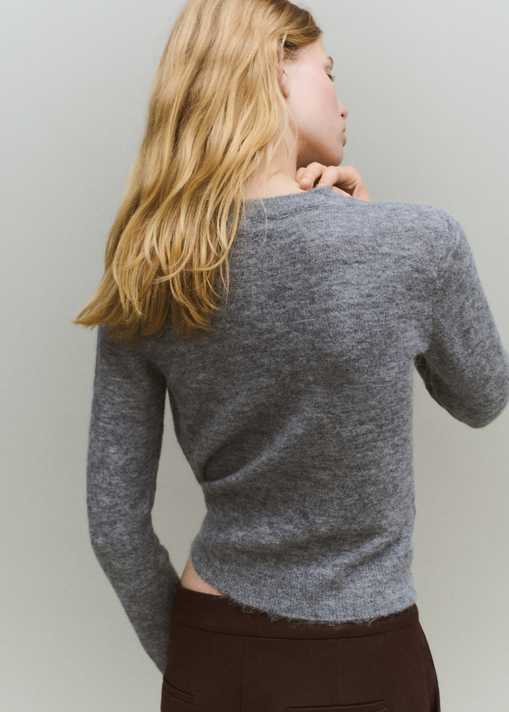 Knitted wool blend sweater
