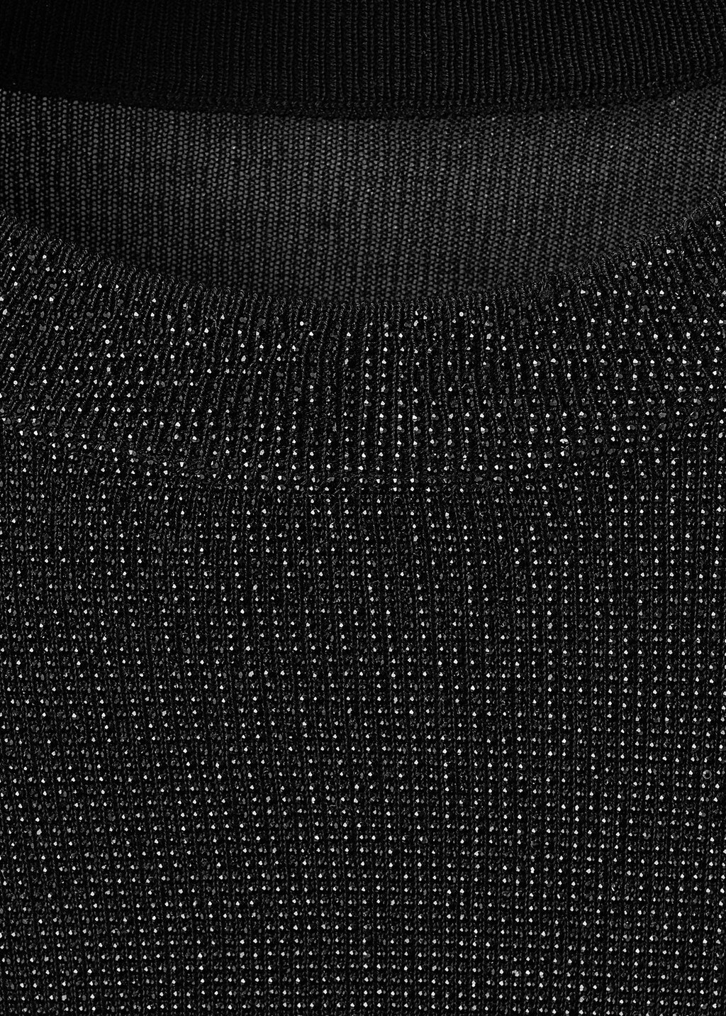 Cropped sweater with crystals