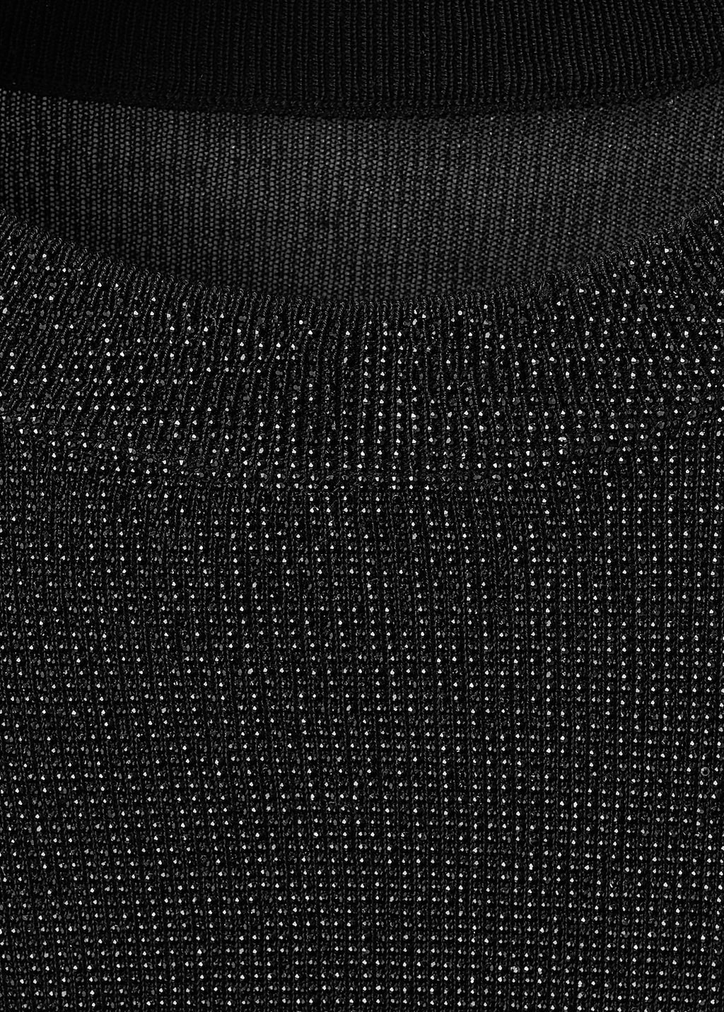 Cropped sweater with crystals