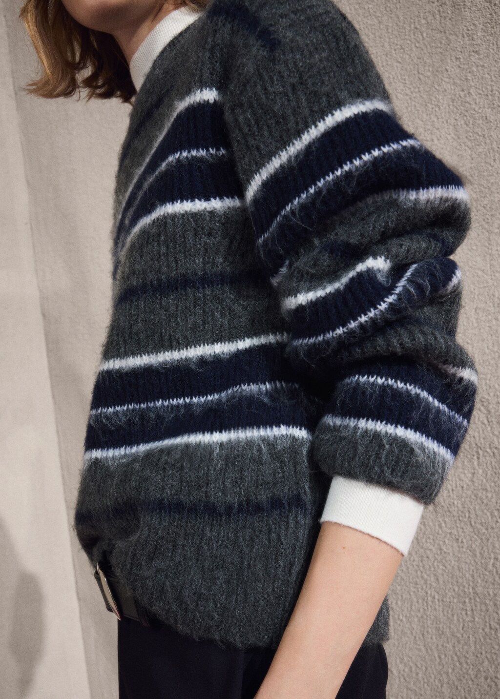 Knit striped sweater