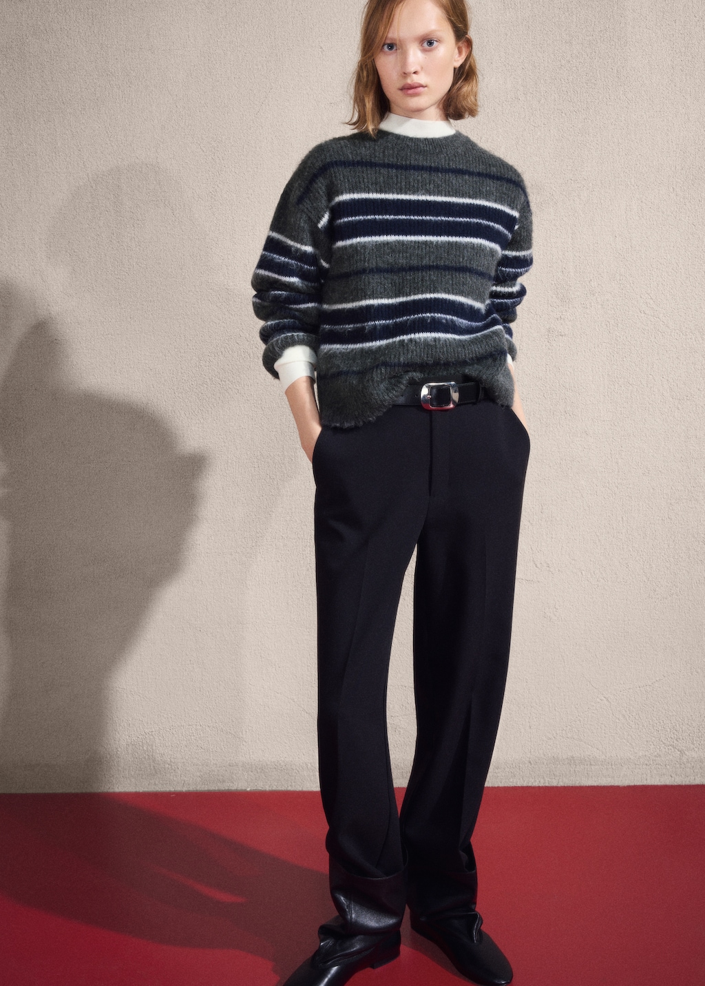 Knit striped sweater