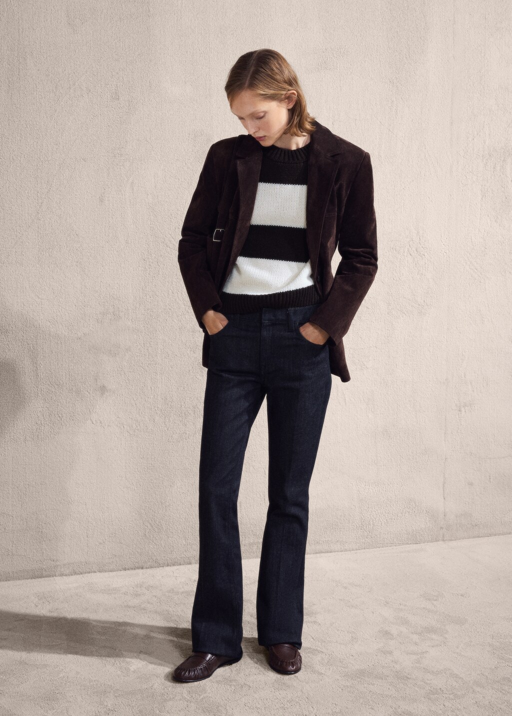 Knit striped sweater