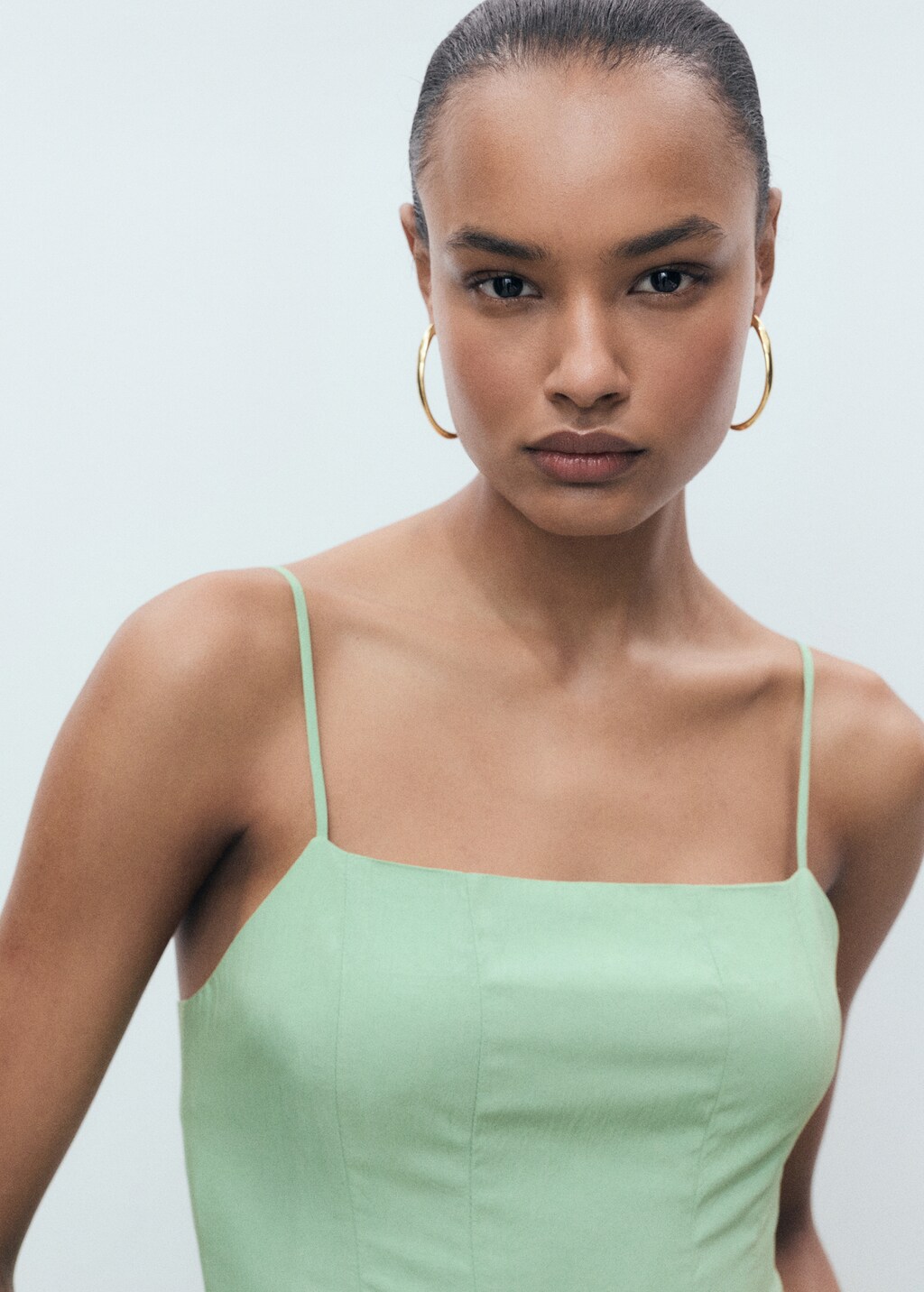 Midi-dress with pleats