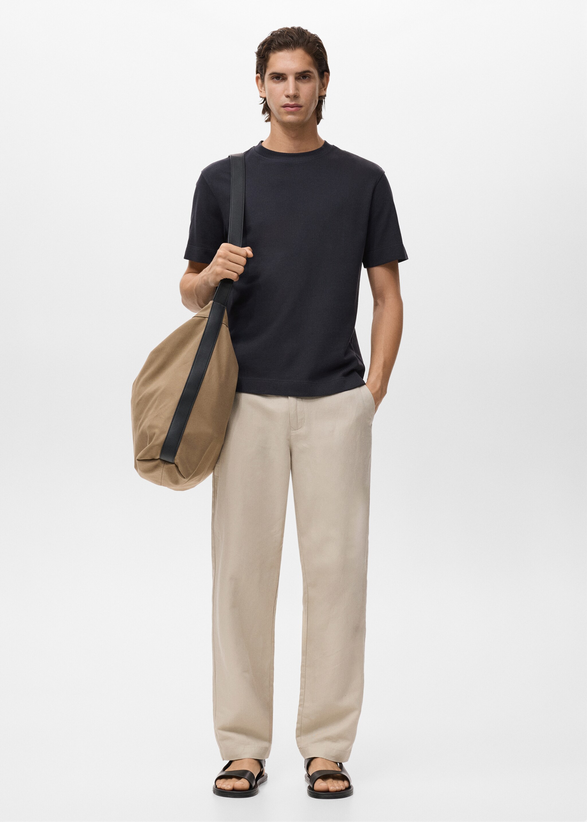 Cotton fine-knit t-shirt - General plane