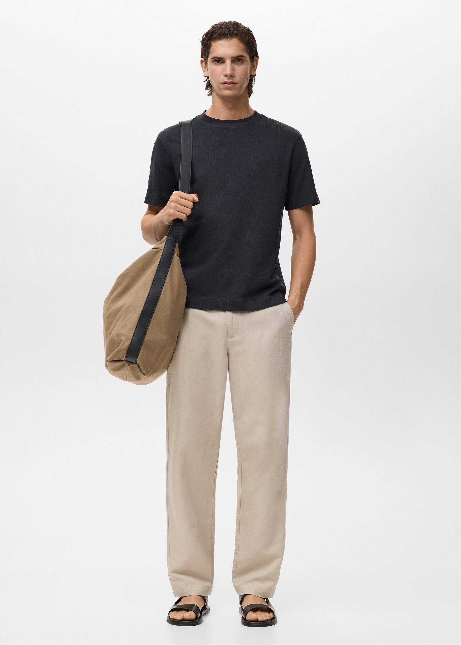 Cotton fine-knit t-shirt - General plane