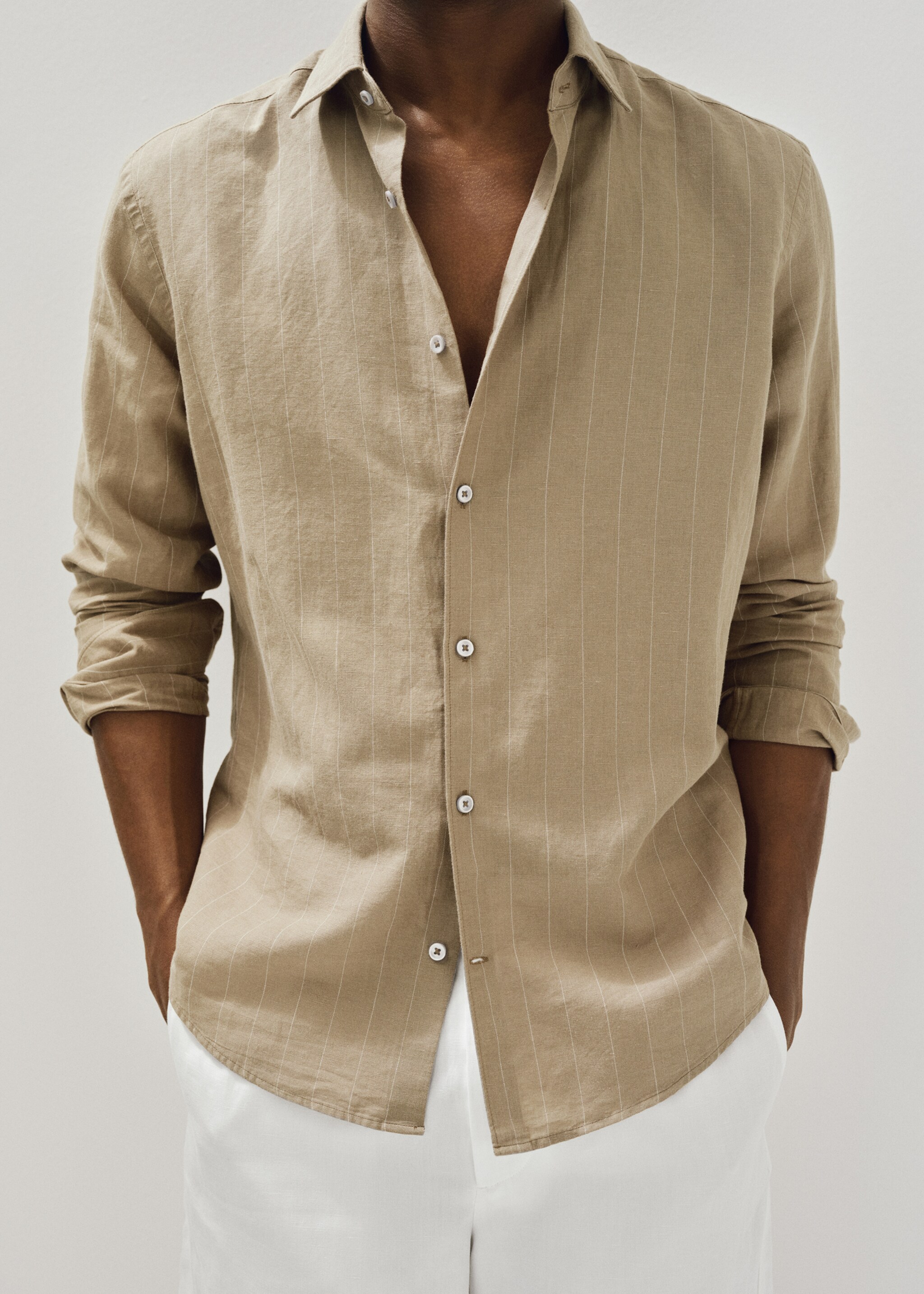 Camisa lino raya diplomática - Detalle del artículo 3