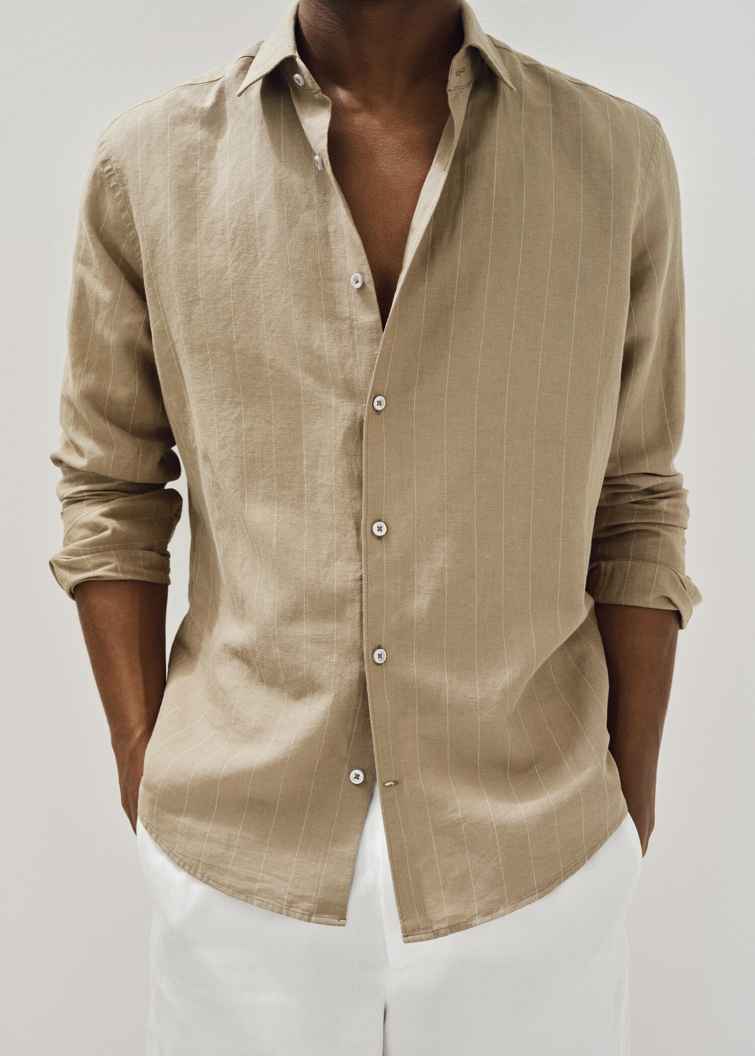 Camisa lino raya diplomática - Detalle del artículo 3