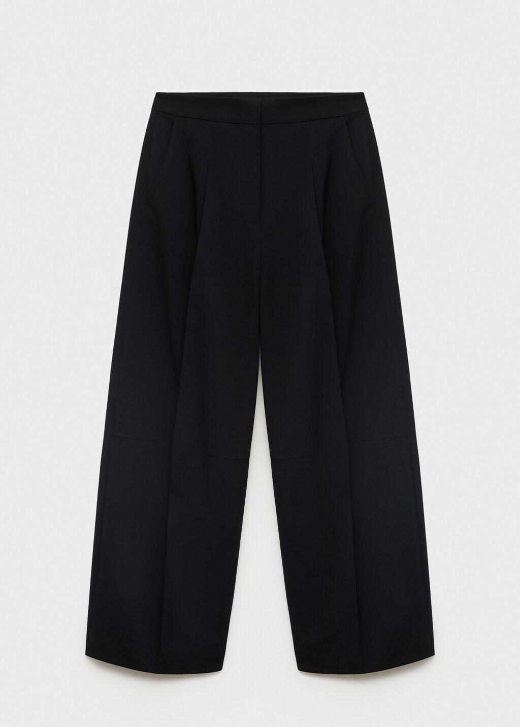 Pleated wide leg trousers