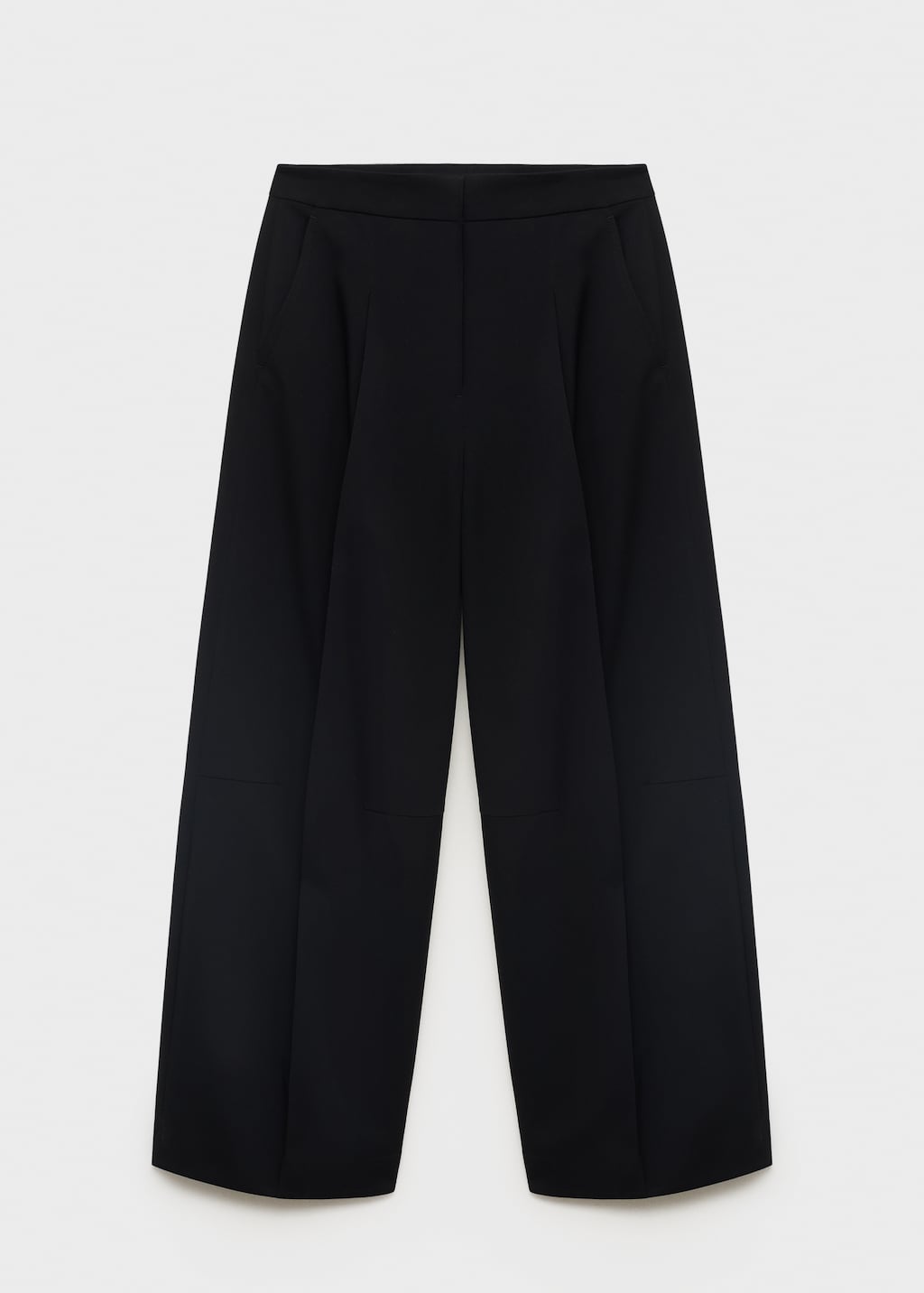 Pleated wide leg trousers