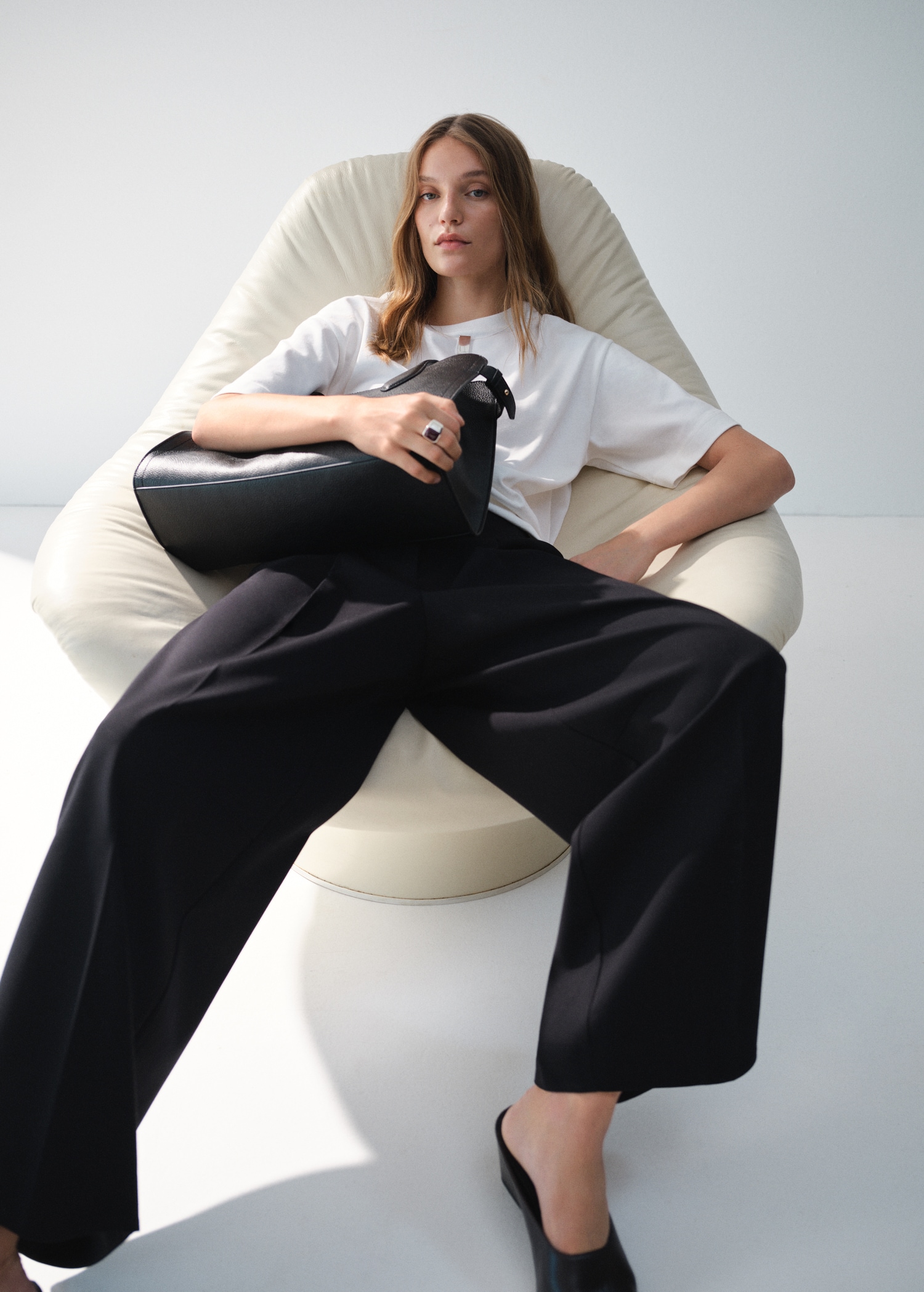 Pleated wide leg trousers - Details of the article 6