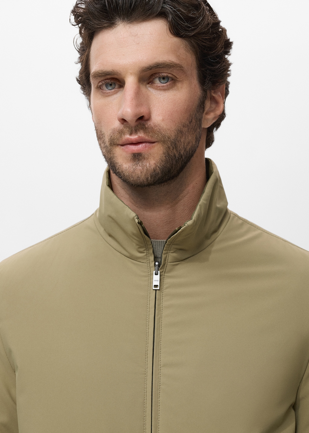 reversible quilted water-repellent jacket