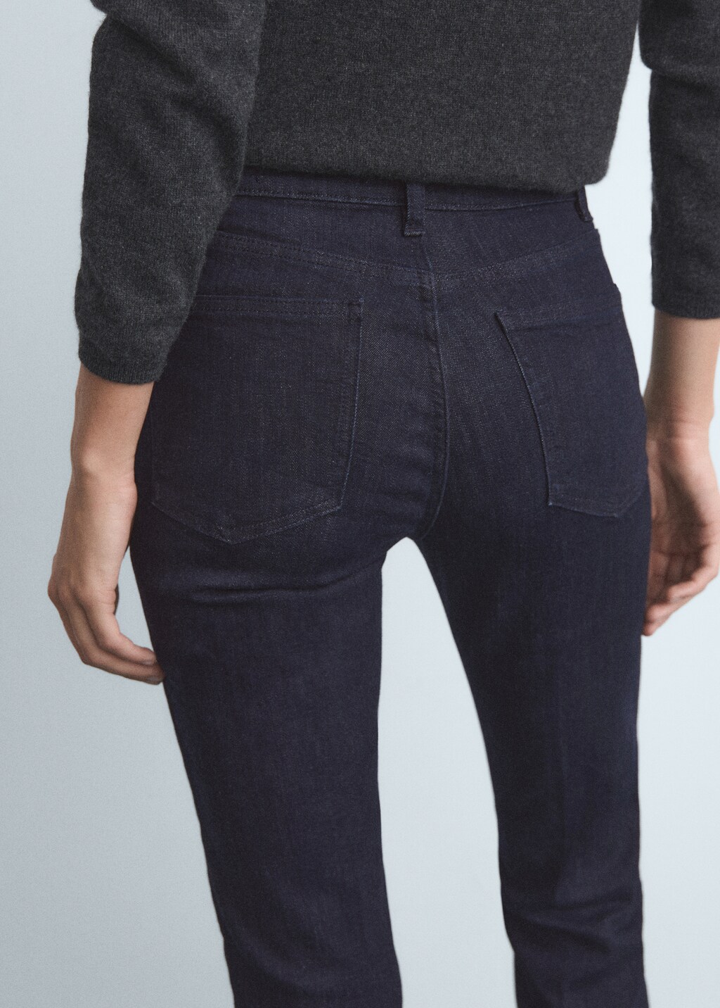 Flare jeans mid rise rinse wash