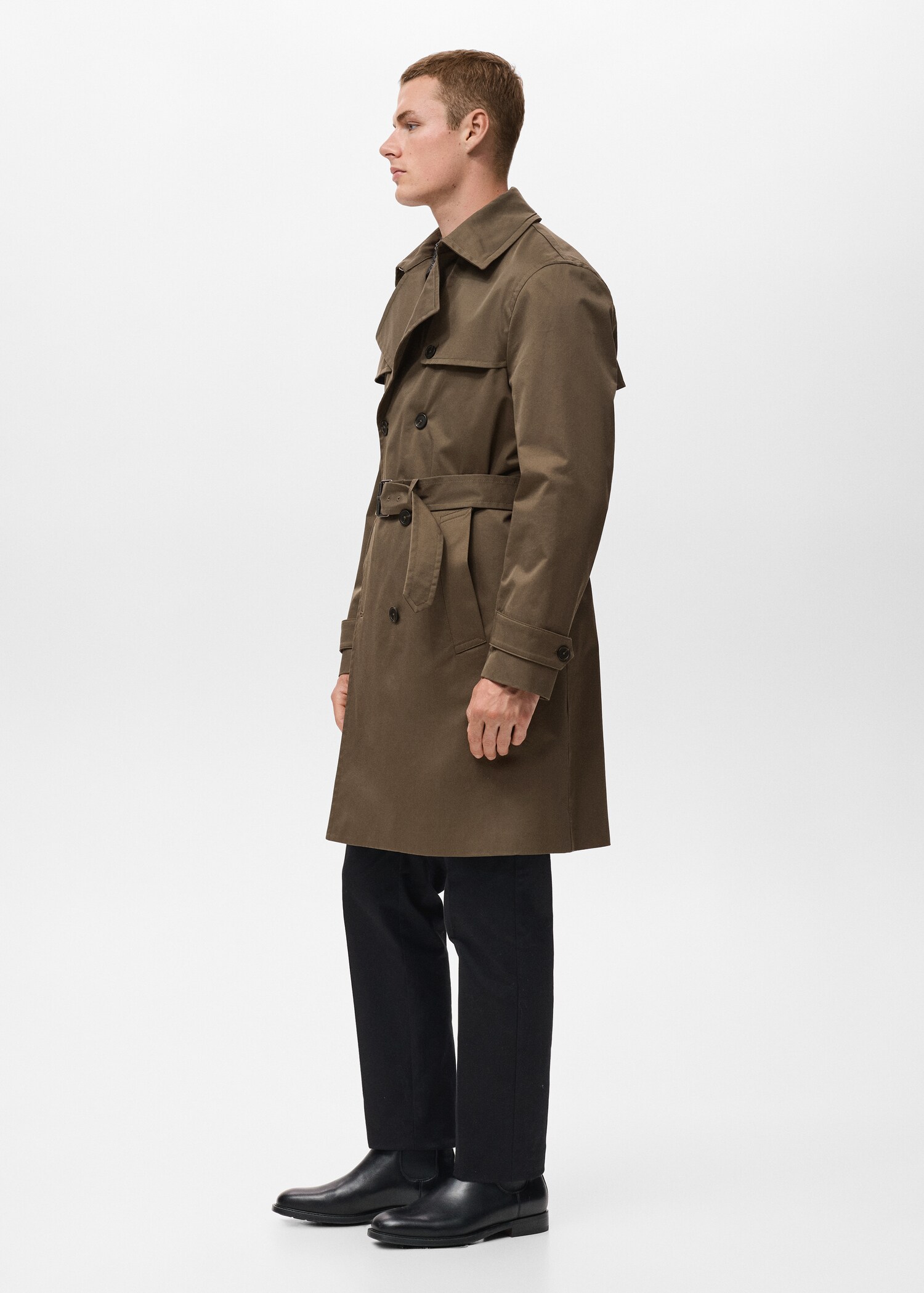 Water-repellent belted trench coat - Details of the article 2