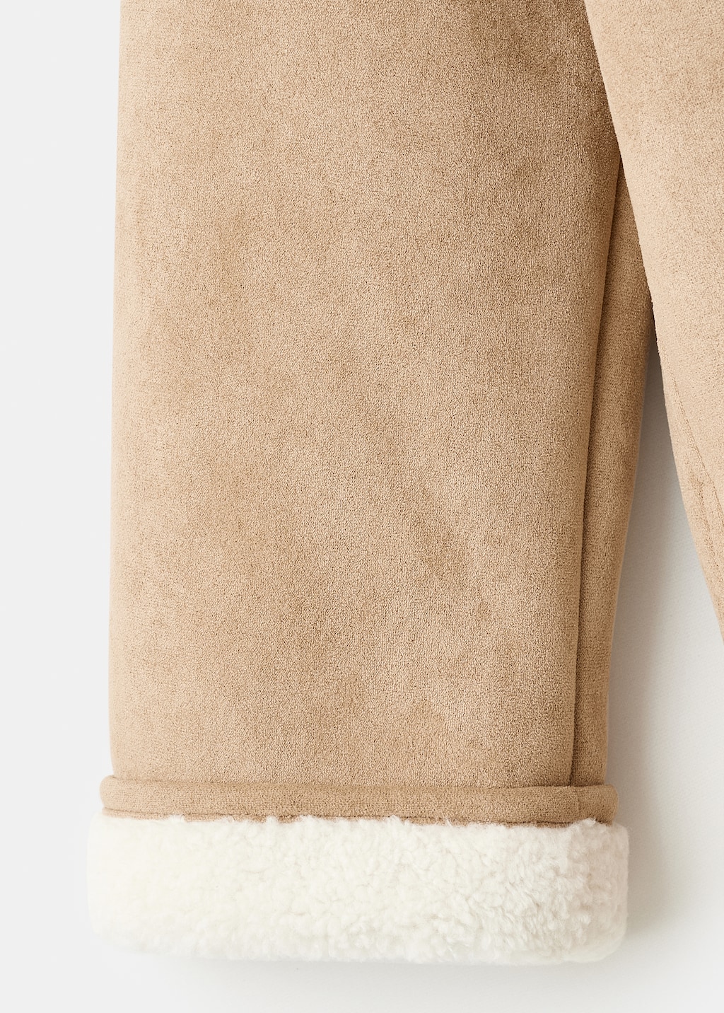 Shearling-effect hooded coat