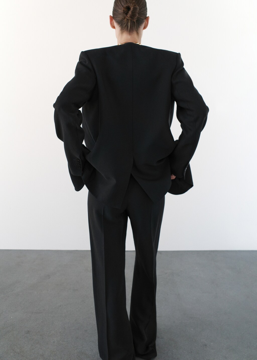 Straight-fit suit pants