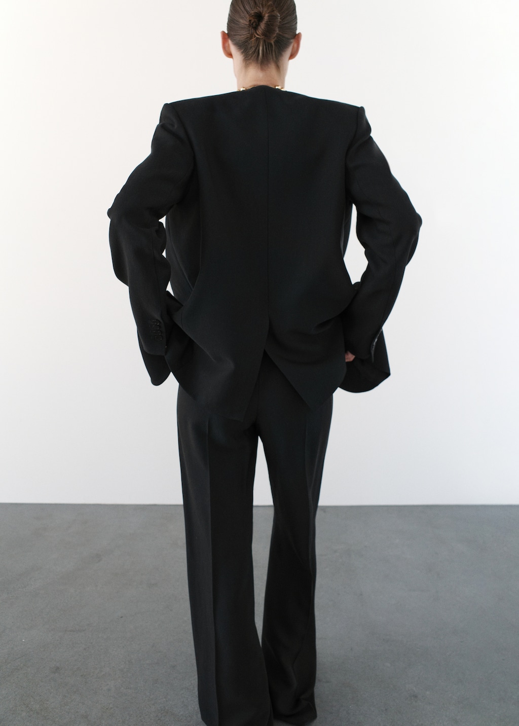 Straight-fit suit pants