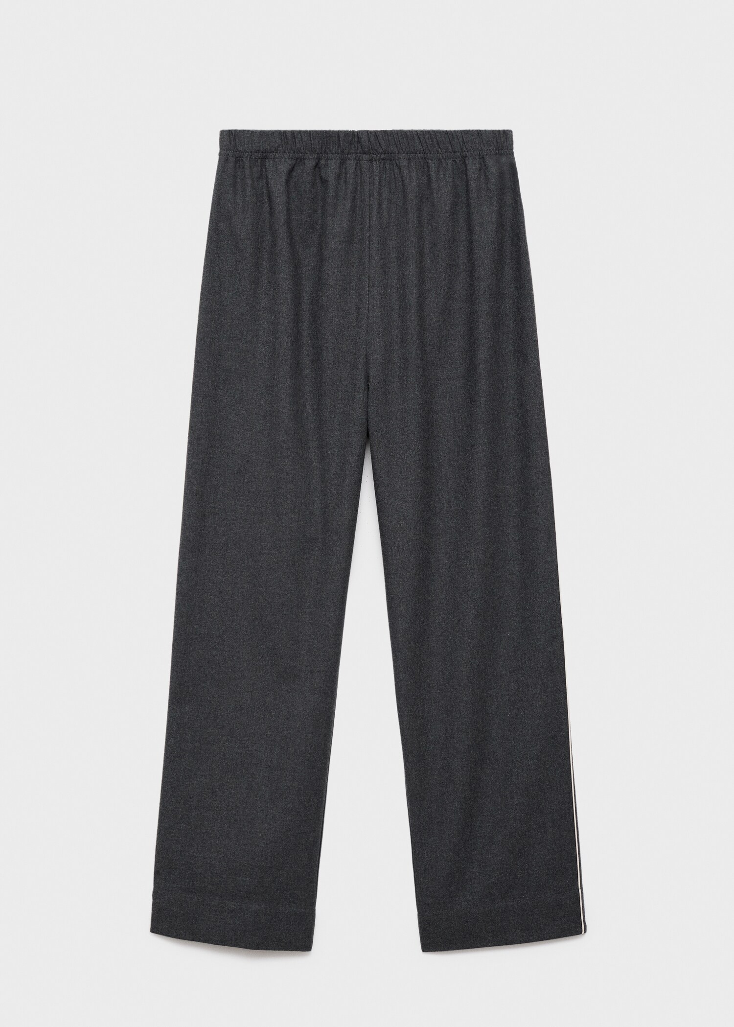 Cotton flannel trousers with contrasting piping - Article without model