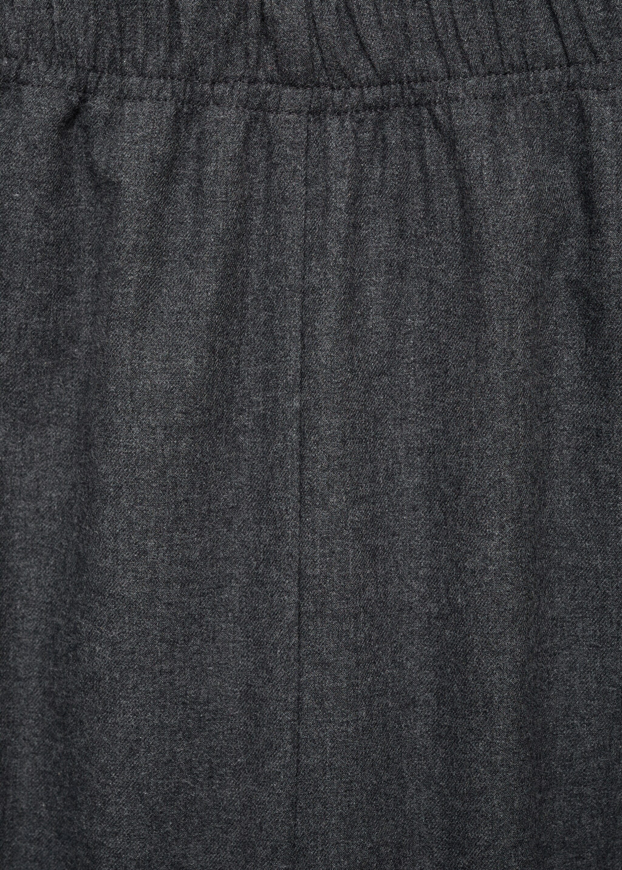 Cotton flannel trousers with contrasting piping - Details of the article 8, Charcoal. Ref: 17017130-01.