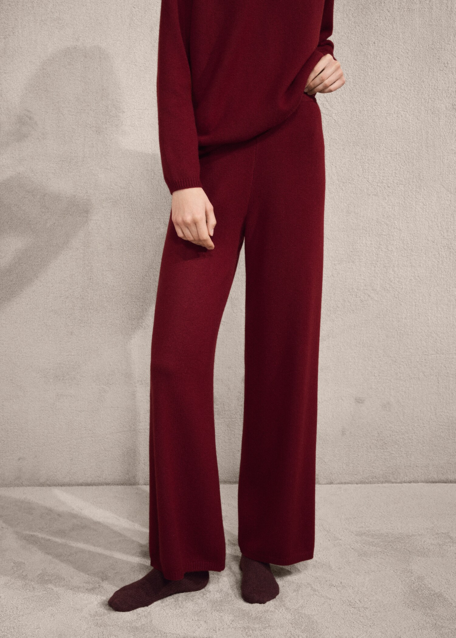 Thick cashmere trousers - Medium plane