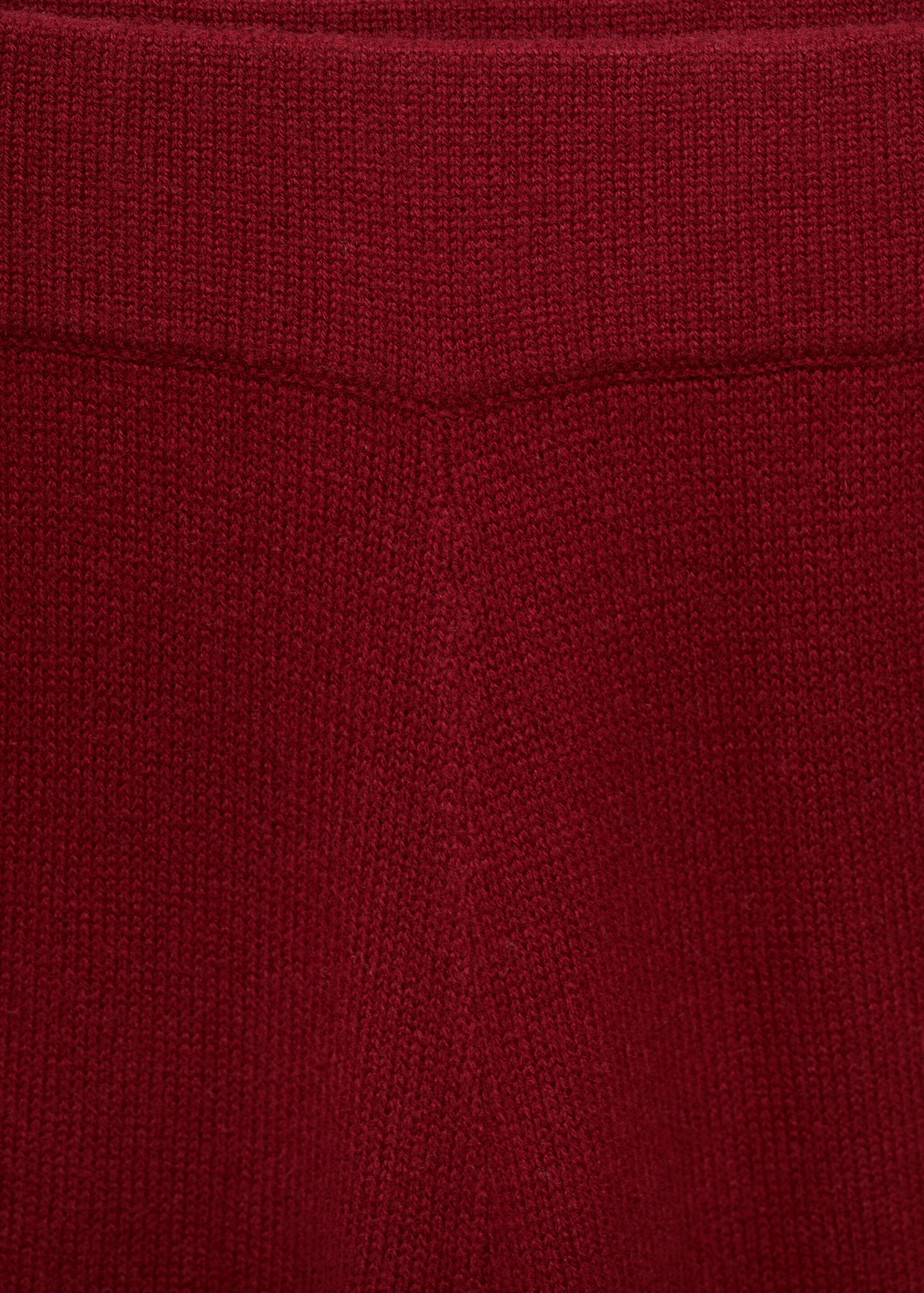 Thick cashmere trousers - Details of the article 8, Red. Ref: 17017131-01.