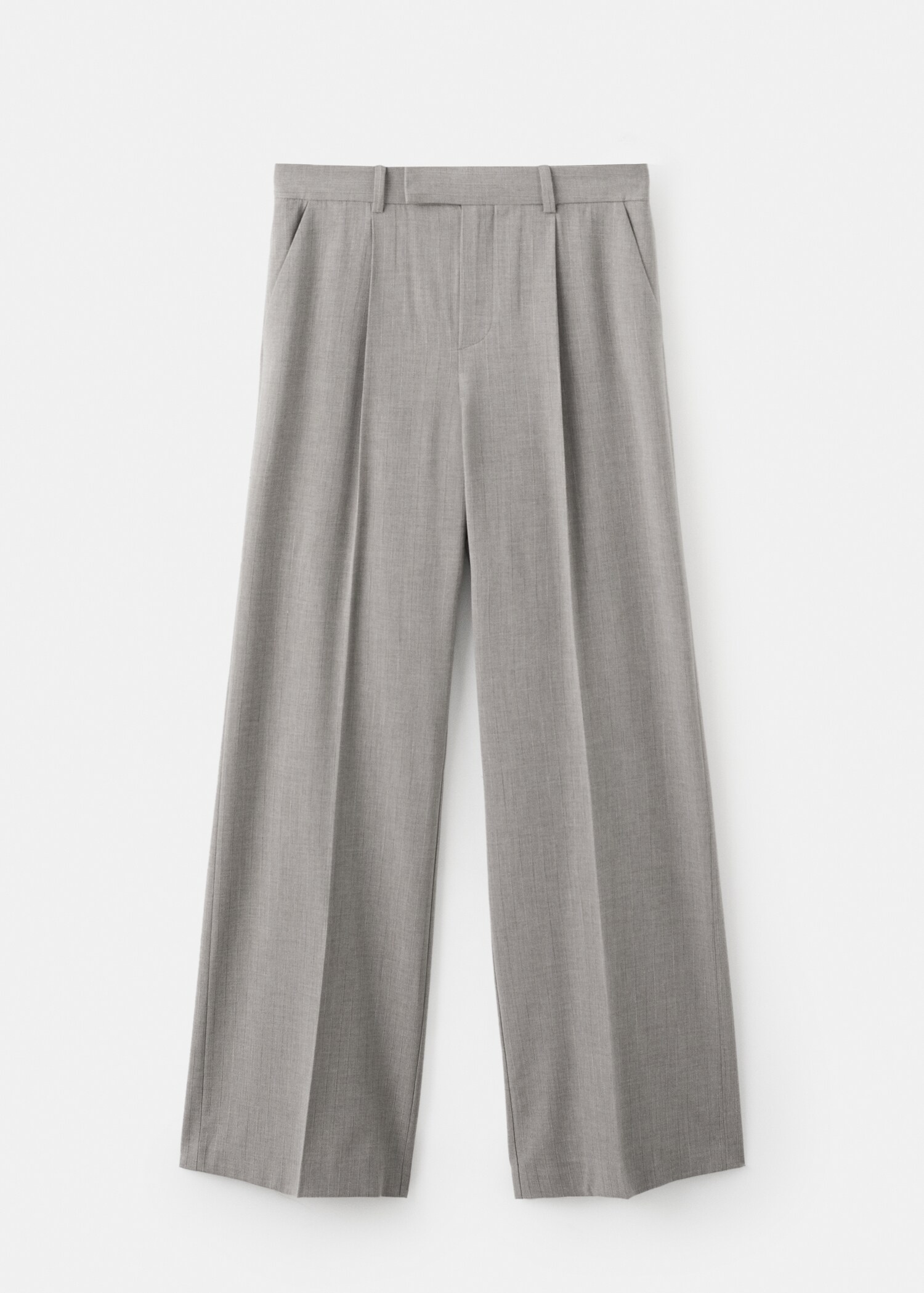 Straight wool-blend suit trousers - Article without model
