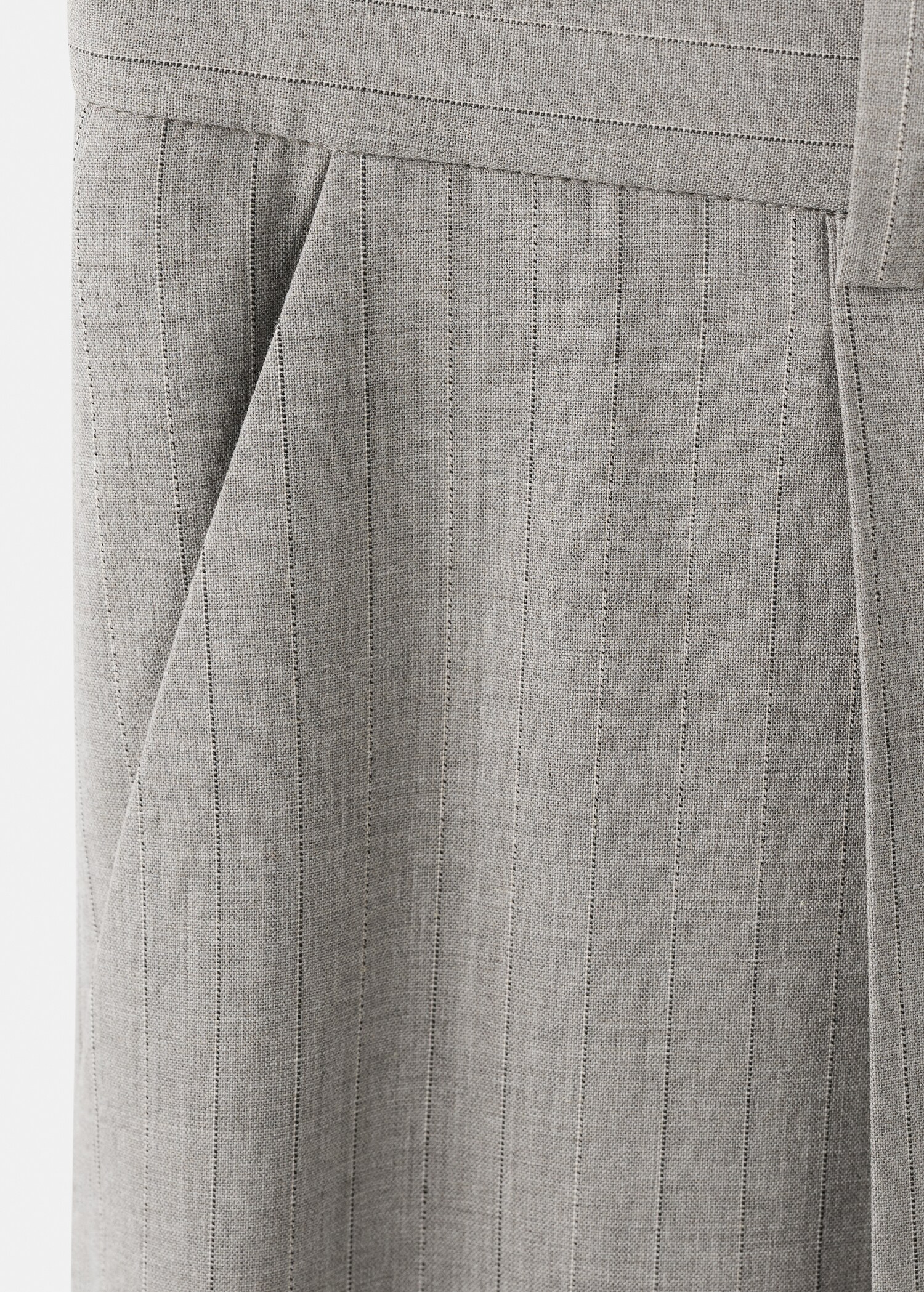 Straight wool-blend suit trousers - Details of the article 0