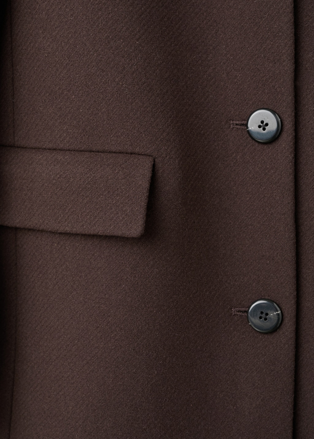 Wool coat with fur collar