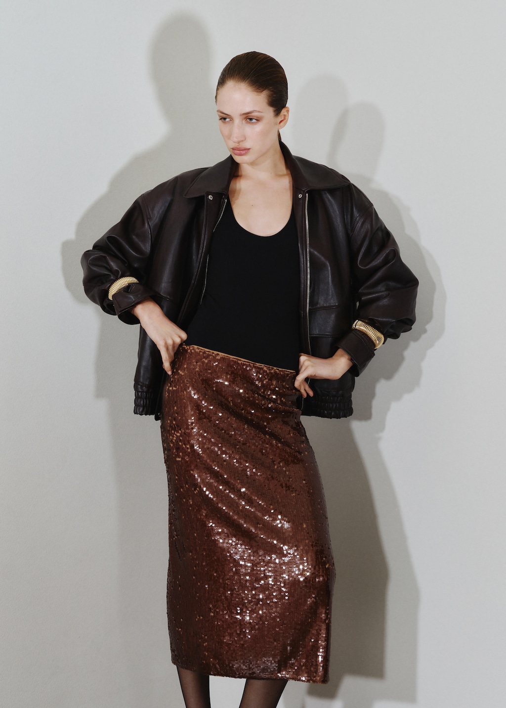 Sequin midi skirt - Women | MANGO United Kingdom