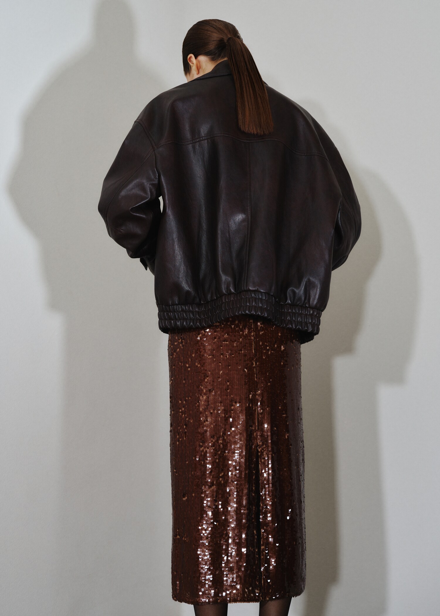 Sequin midi skirt - Reverse of the article