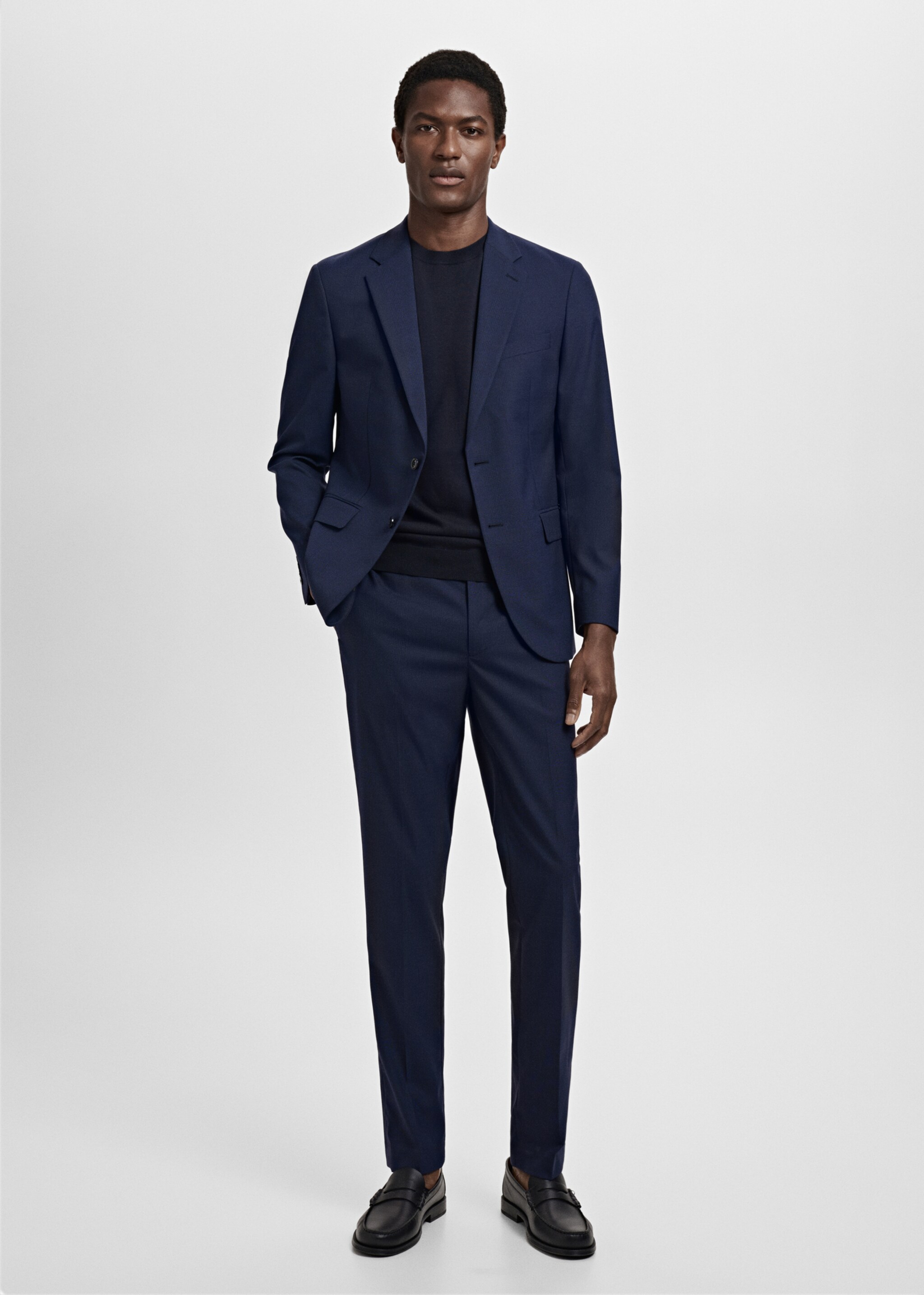 Americana traje Milán slim fit - Plano general, Azul marino oscuro. Ref: 17021179-01.