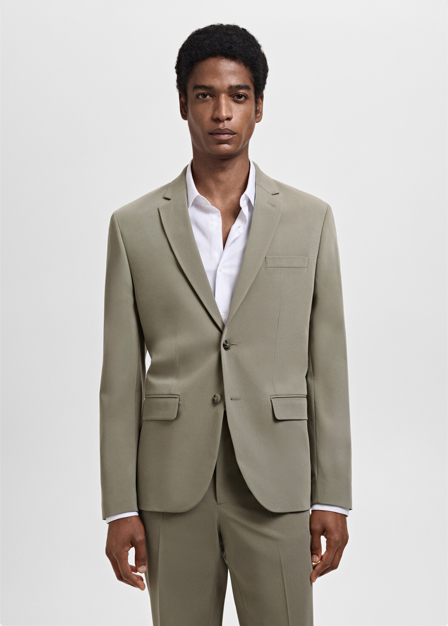 Super slim-fit suit jacket in stretch fabric - Medium plane