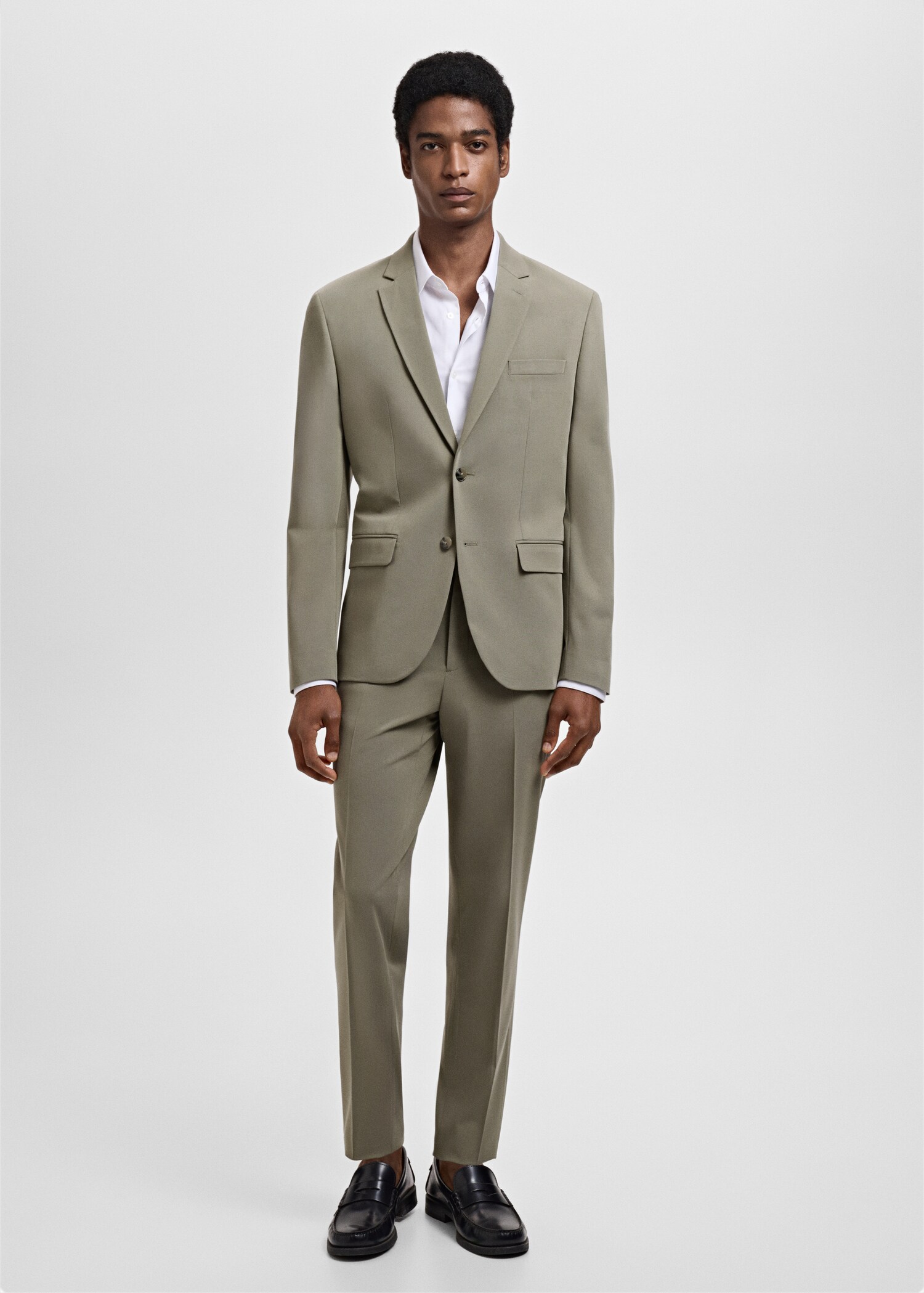Super slim-fit suit jacket in stretch fabric - General plane