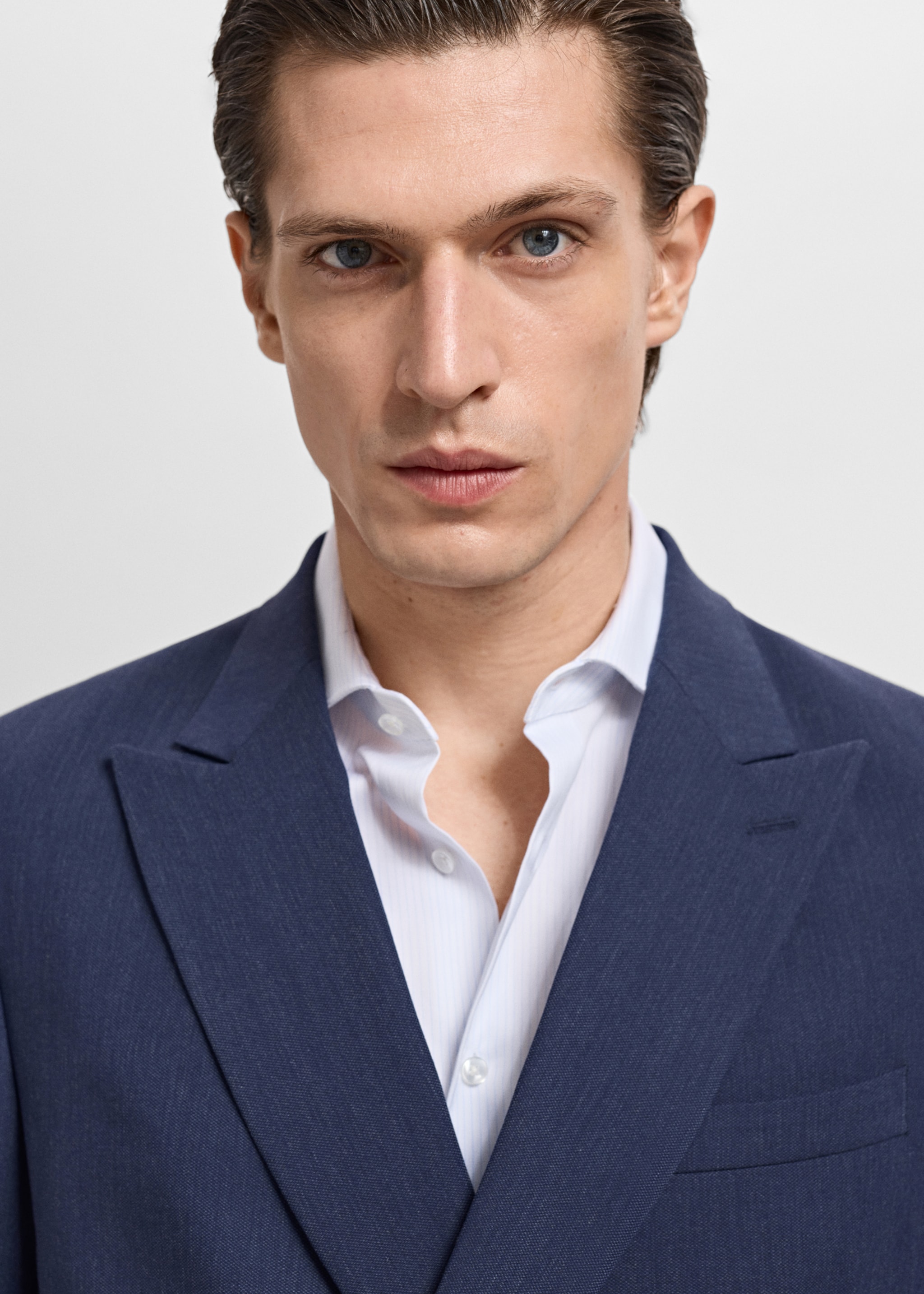 Monaco double-breasted slim-fit suit jacket - Details of the article 1