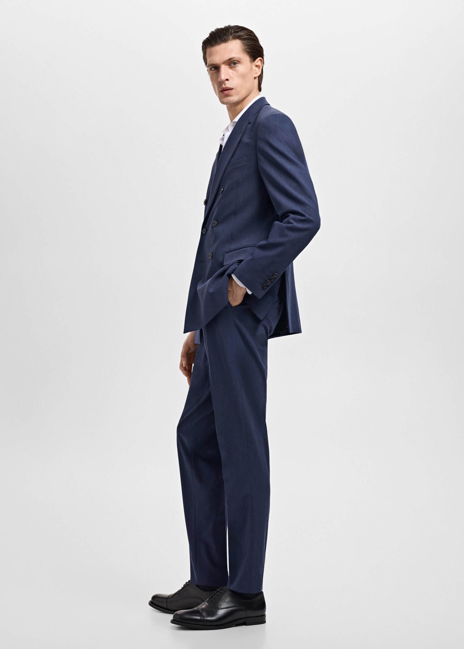 Monaco double-breasted slim-fit suit jacket - Details of the article 2