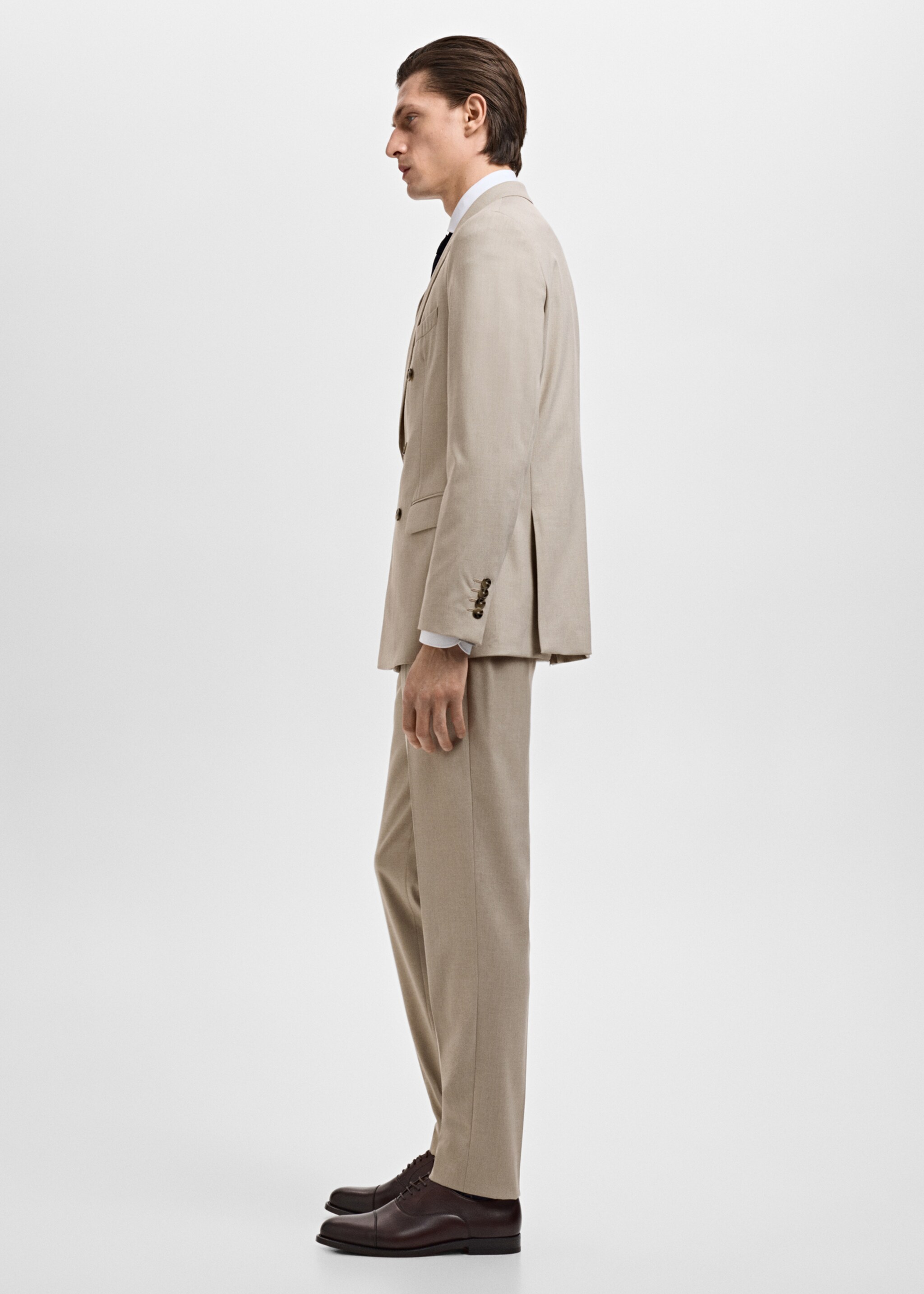 Monaco double-breasted slim-fit suit jacket - Details of the article 2