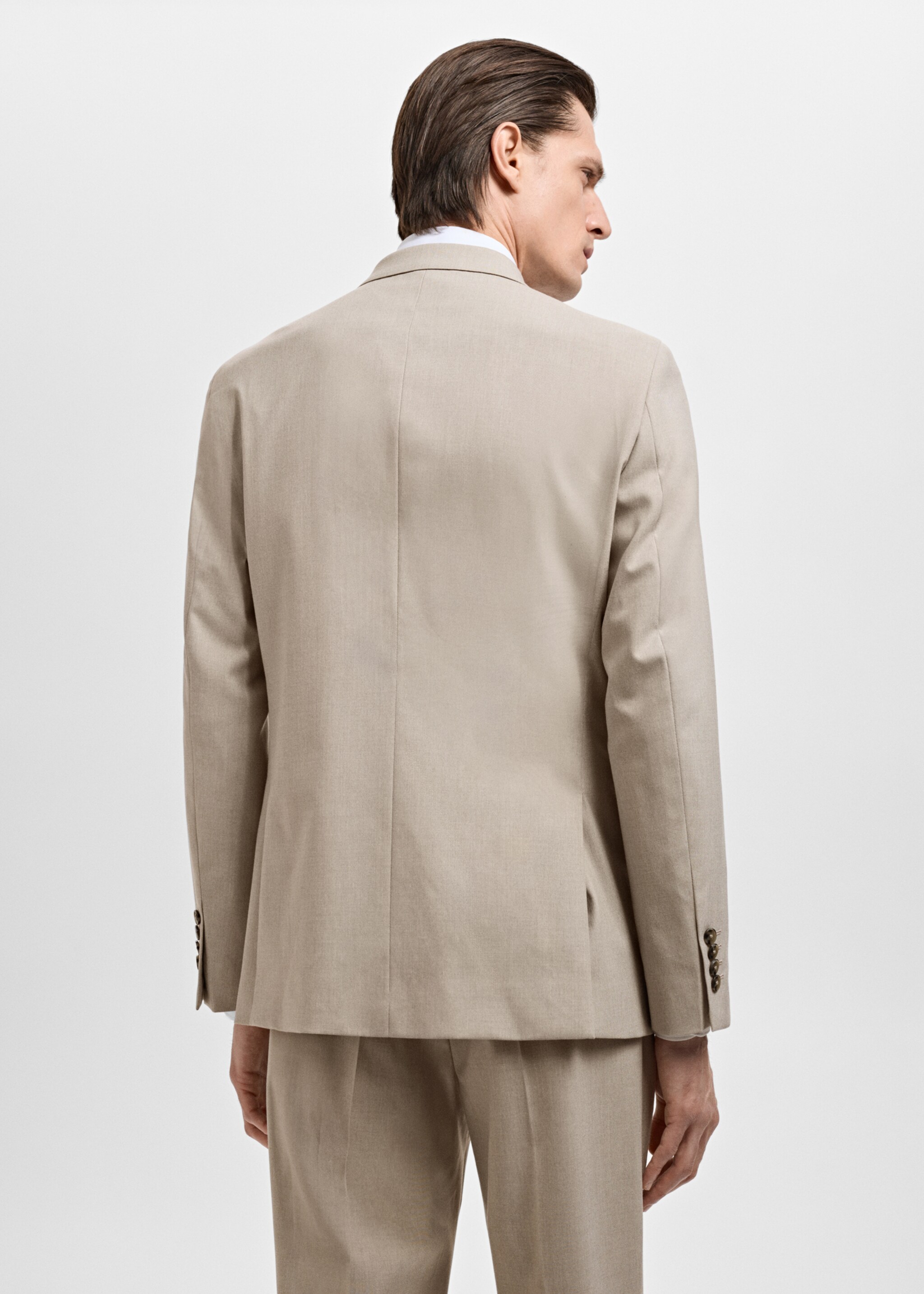 Monaco double-breasted slim-fit suit jacket - Reverse of the article
