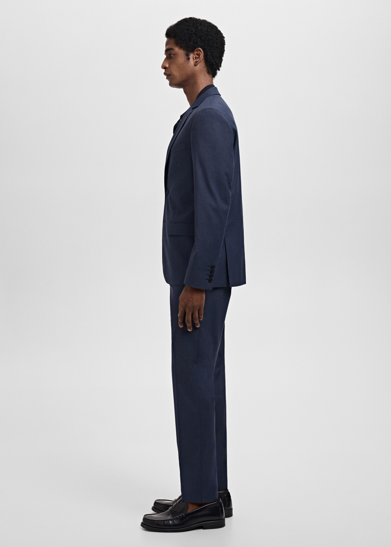 Stretch fabric super slim-fit suit trousers - Details of the article 2