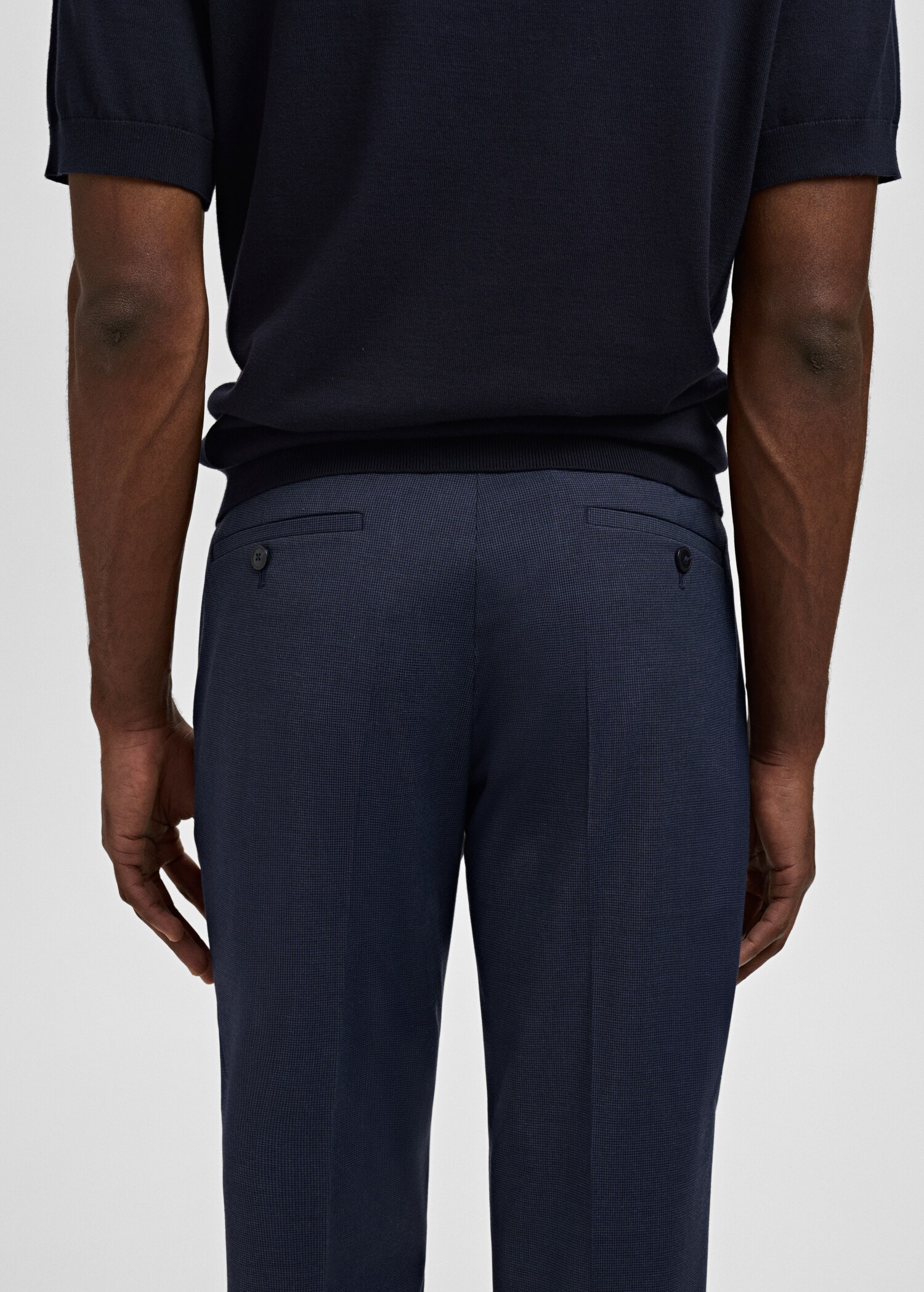 Stretch fabric super slim-fit suit trousers - Details of the article 3