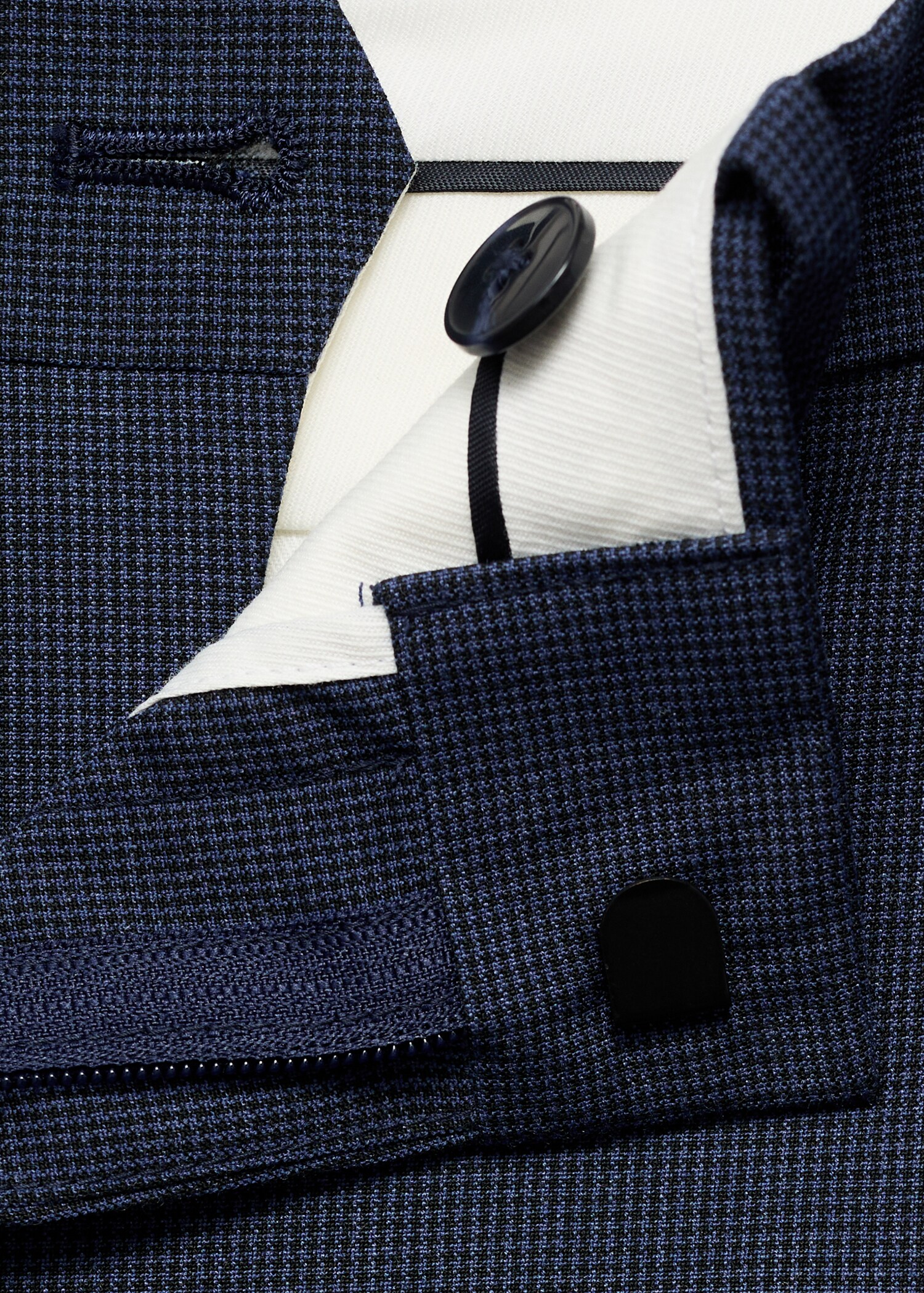 Stretch fabric super slim-fit suit trousers - Details of the article 8