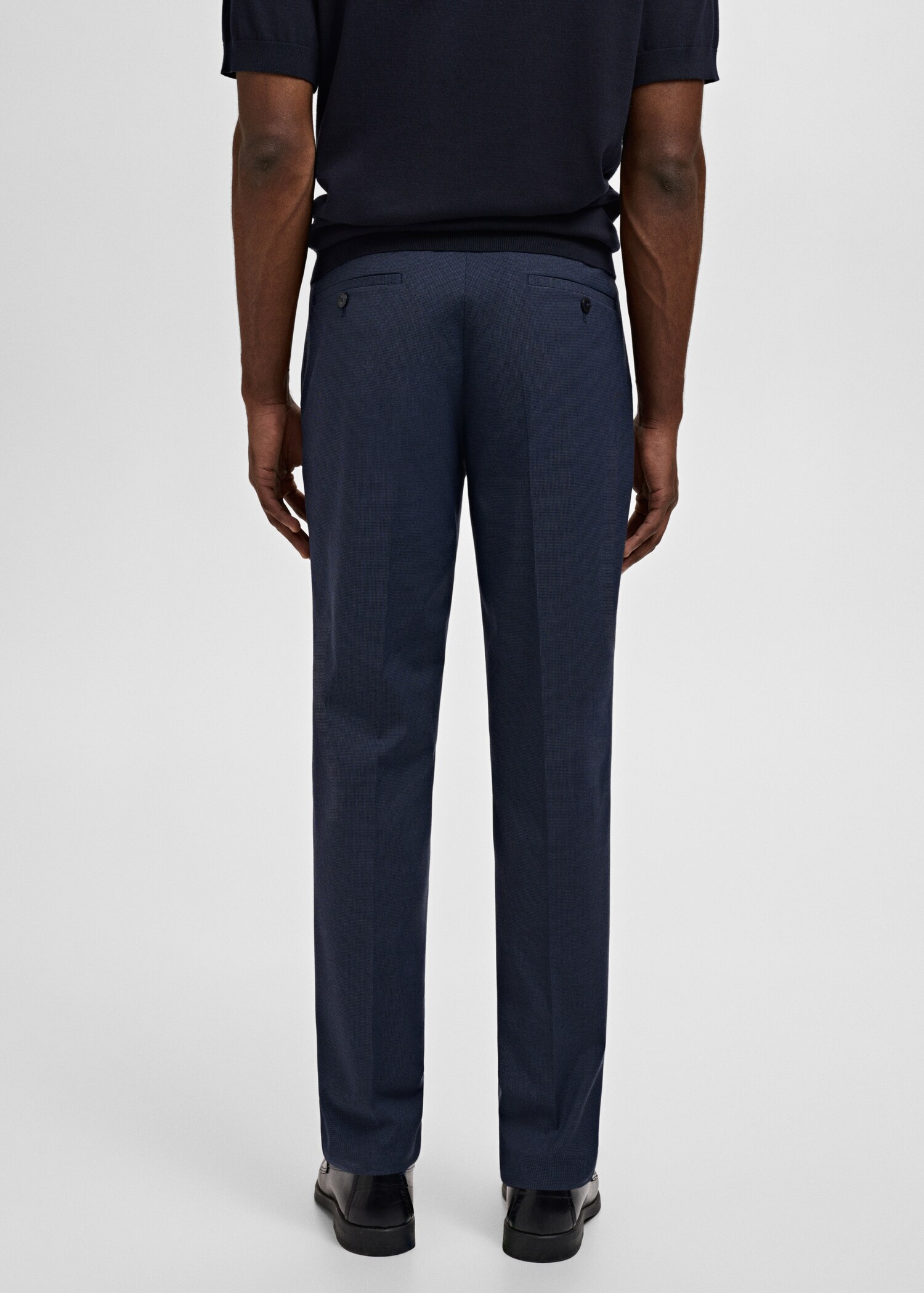 Stretch fabric super slim-fit suit trousers - Reverse of the article